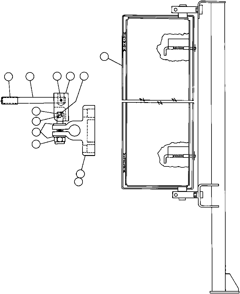 Komatsu parts book diagram for AFE43-AR 685E S/N 32278 BLAIR ATHOL: MIRROR INSTL