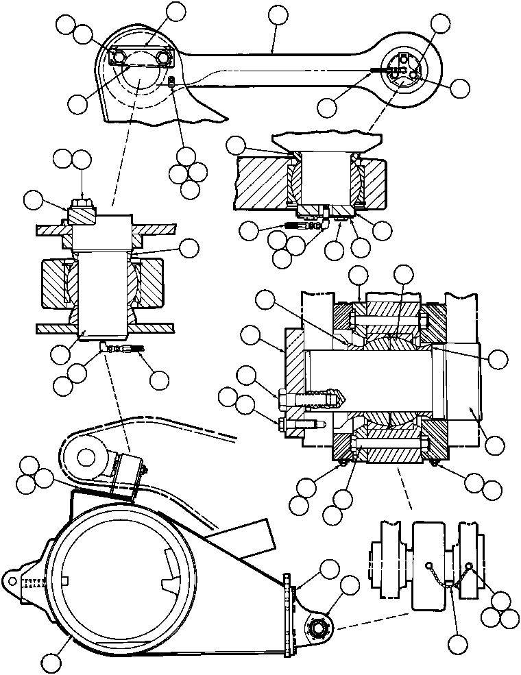 Komatsu parts book diagram for AFE43-AR 685E S/N 32278 BLAIR ATHOL: DRIVE AXLE & MOUNTING