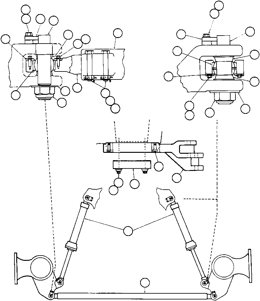 Komatsu parts book diagram for AFE43-AR 685E S/N 32278 BLAIR ATHOL: STEERING ARMS & LINKAGE