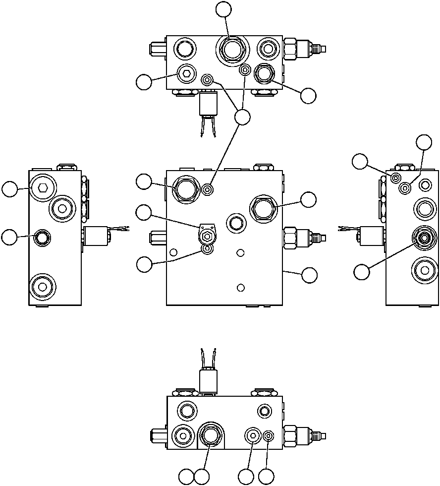Komatsu parts book diagram for AFE43-AR 685E S/N 32278 BLAIR ATHOL: BLEEDDOWN MANIFOLD VALVE ASSM (PB6181)
