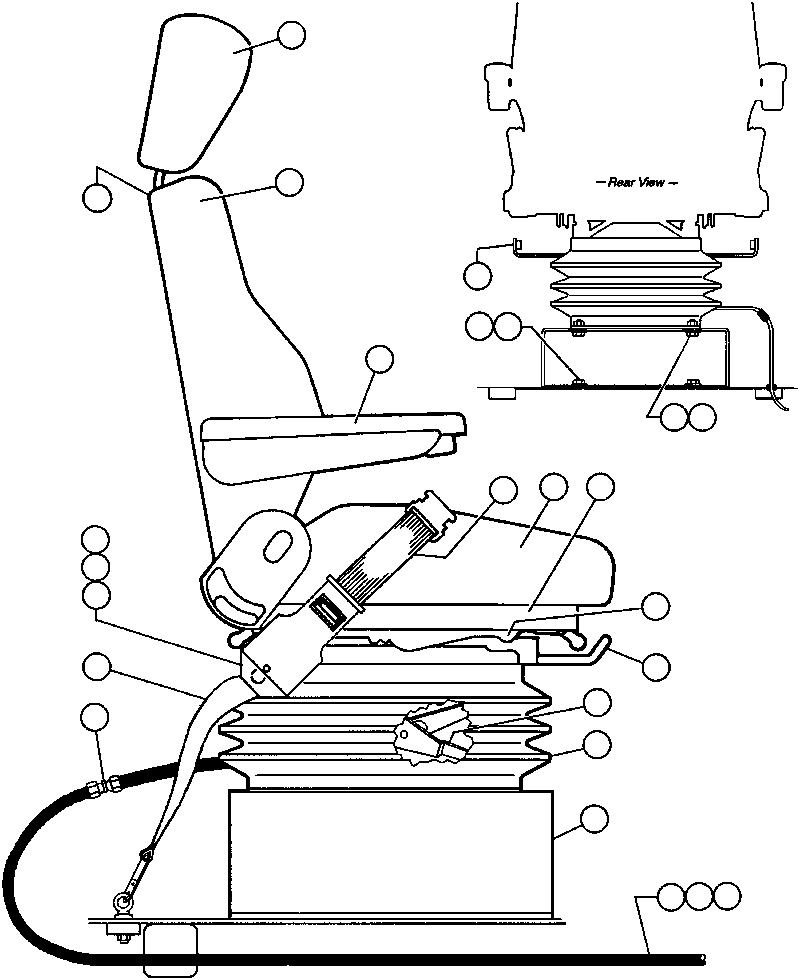 Komatsu parts book diagram for AFE43-AR 685E S/N 32278 BLAIR ATHOL: OPERATOR'S SEAT INSTL