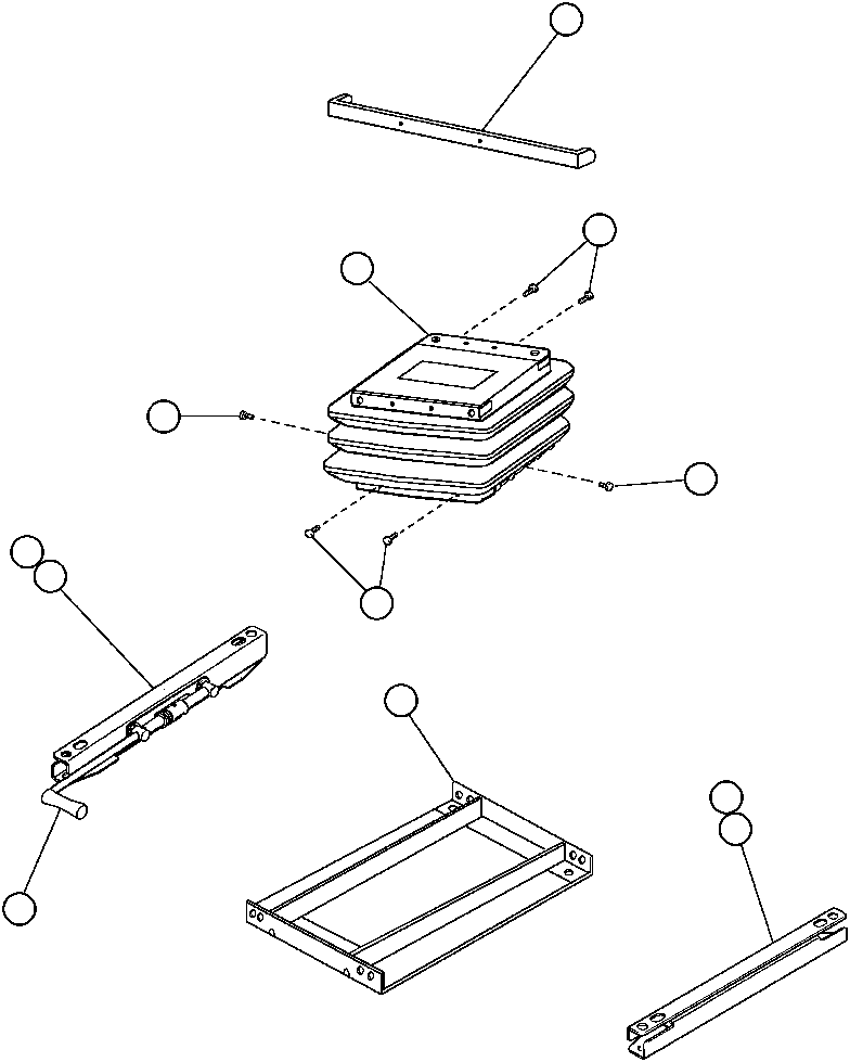 Komatsu parts book diagram for AFE43-AR 685E S/N 32278 BLAIR ATHOL: DRIVER'S SEAT ASSM - 1 (PB8742)
