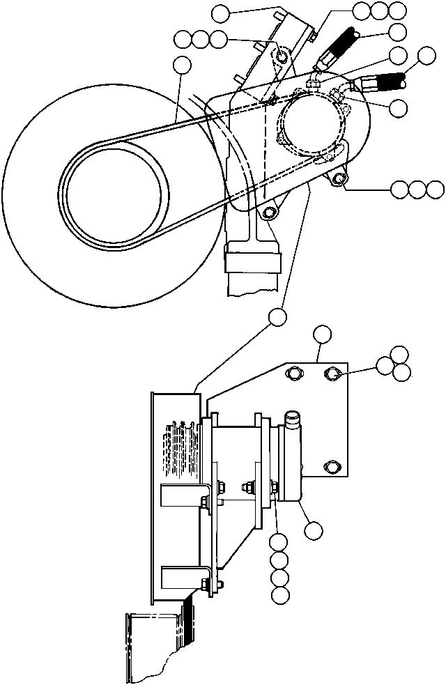 Komatsu parts book diagram for AFE43-AR 685E S/N 32278 BLAIR ATHOL: AIR CONDITIONER COMPRESSOR INSTL