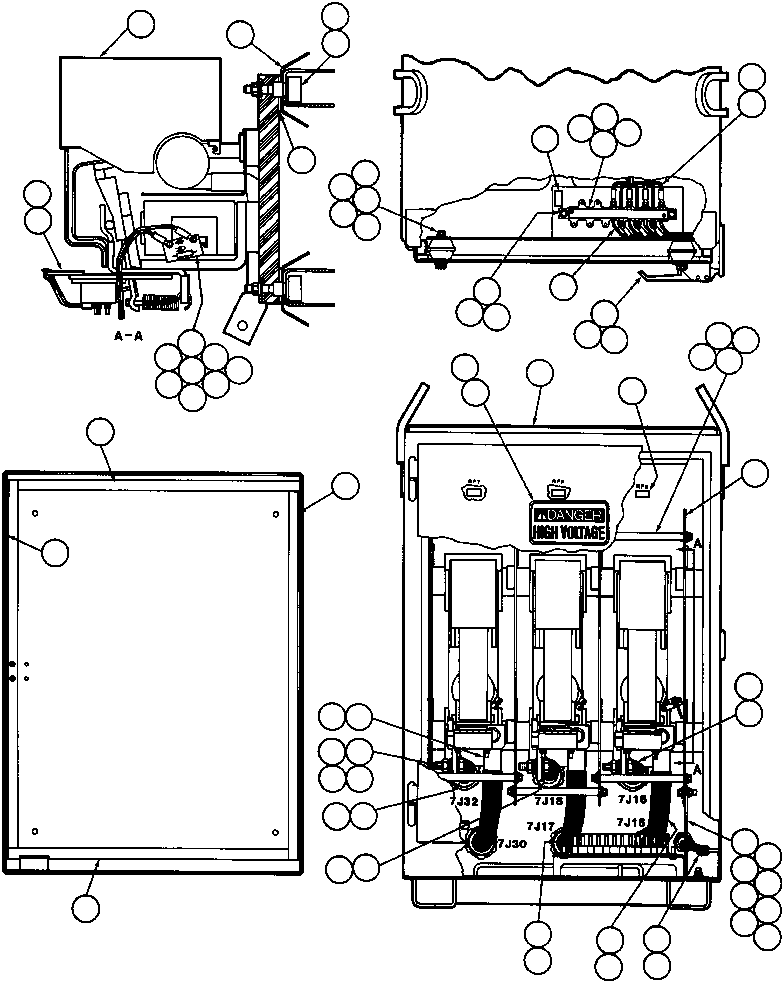 Komatsu parts book diagram for AFE43-AR 685E S/N 32278 BLAIR ATHOL: CONTACTOR BOX ASSM (EC9976)