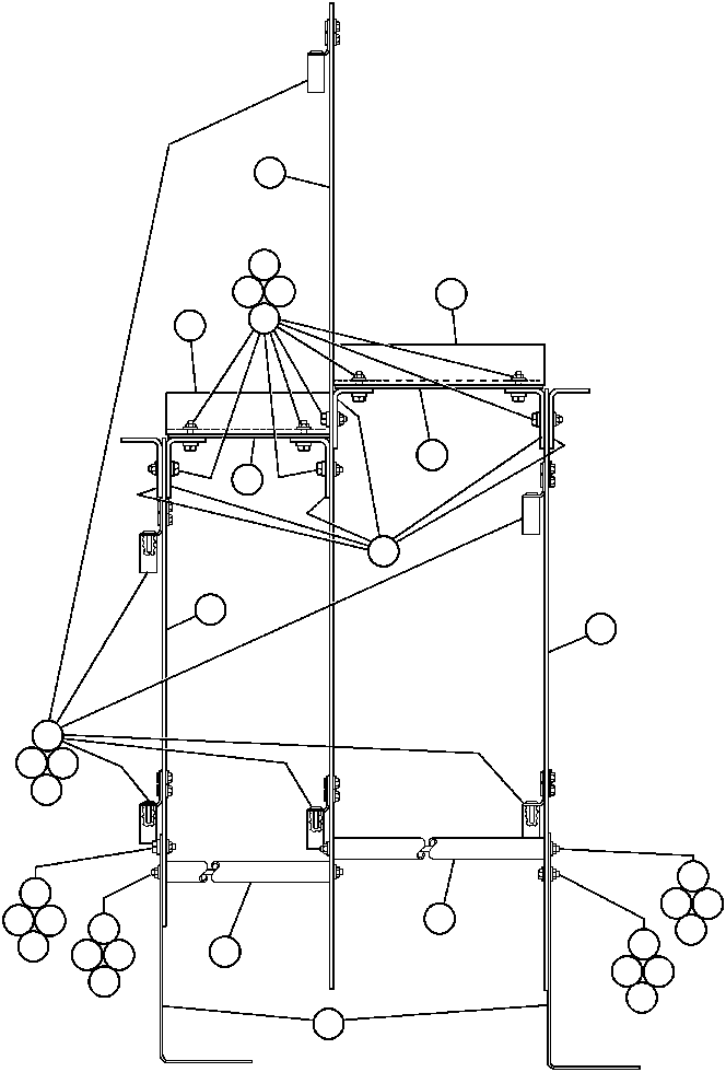 Komatsu parts book diagram for AFE43-AR 685E S/N 32278 BLAIR ATHOL: ARC BARRIER ASSM (EC7343)