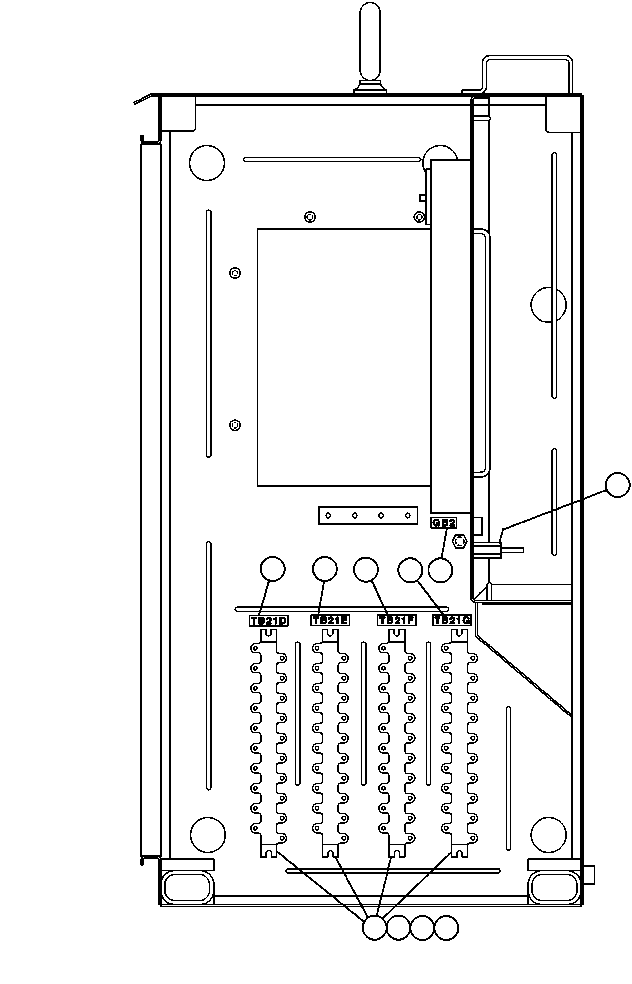Komatsu parts book diagram for AFE43-AR 685E S/N 32278 BLAIR ATHOL: CONTROL CABINET ASSM - 6
