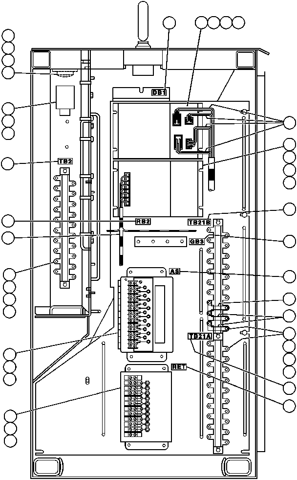 Komatsu parts book diagram for AFE43-AR 685E S/N 32278 BLAIR ATHOL: CONTROL CABINET ASSM - 7