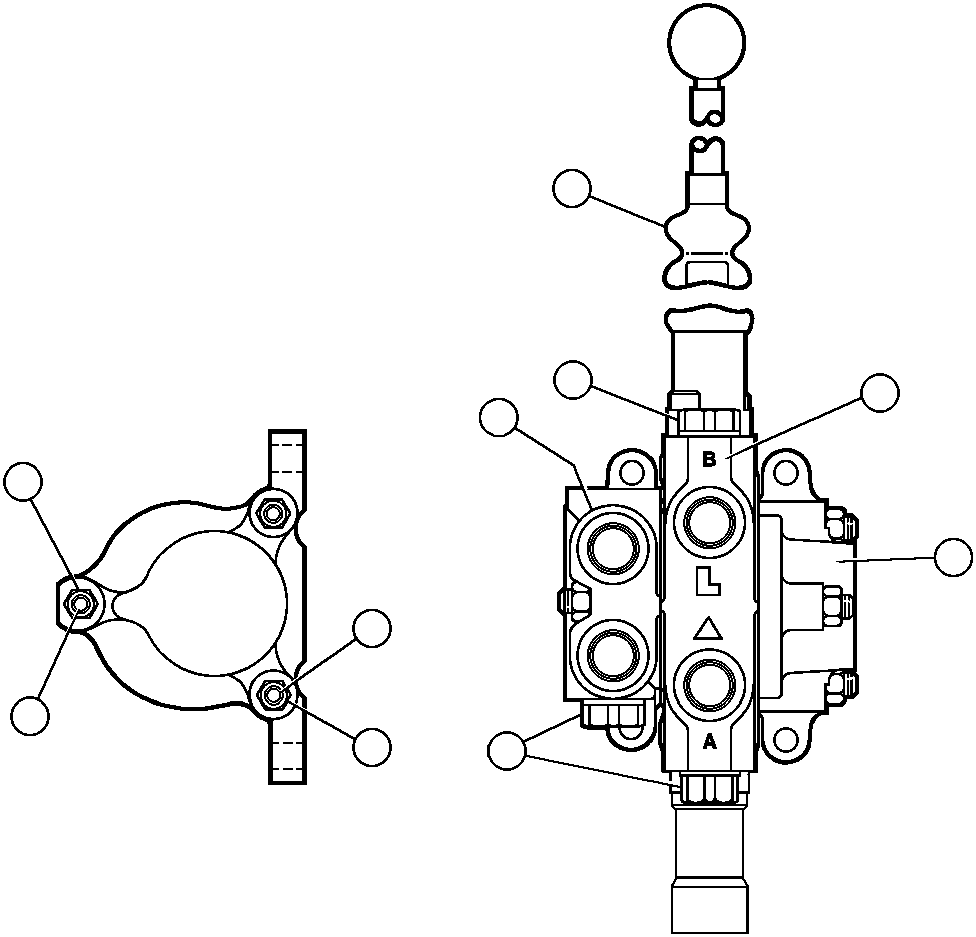 Komatsu parts book diagram for AFE43-AR 685E S/N 32278 BLAIR ATHOL: HOIST PILOT VALVE ASSM (PB8275)