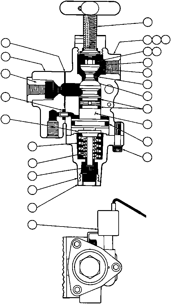 Komatsu parts book diagram for AFE43-AR 685E S/N 32278 BLAIR ATHOL: AIR TANK DRAIN VALVE ASSM (PB4774)