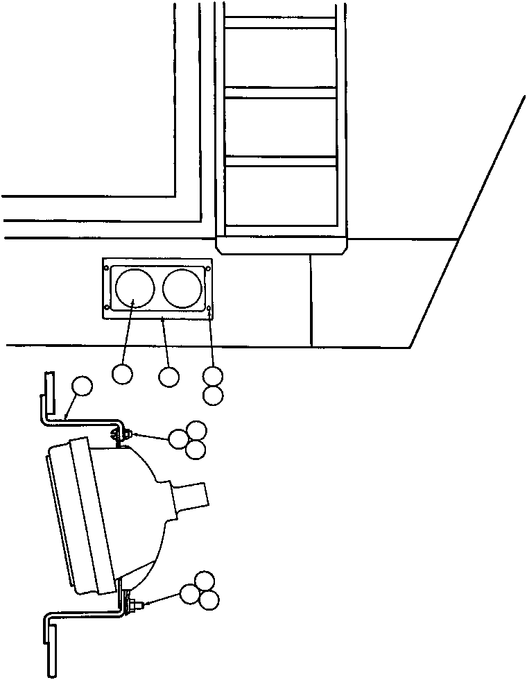 Komatsu parts book diagram for AFE43-AR 685E S/N 32278 BLAIR ATHOL: HEAD LIGHT INSTL