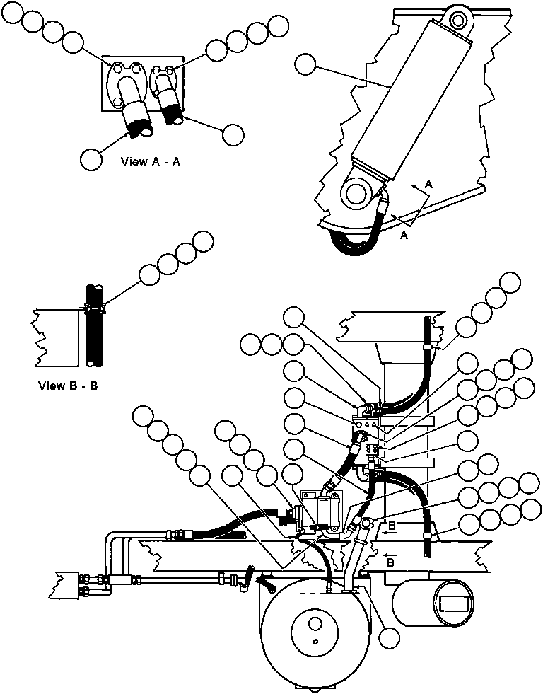 Komatsu parts book diagram for AFE43-AR 685E S/N 32278 BLAIR ATHOL: HOIST SYSTEM PIPING