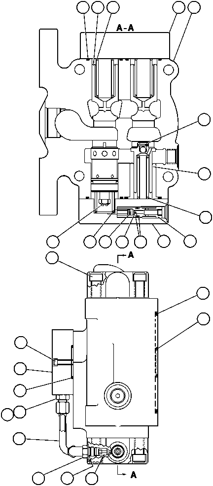 Komatsu parts book diagram for AFE43-AR 685E S/N 32278 BLAIR ATHOL: INLET SECTION ASSM (VE6207)