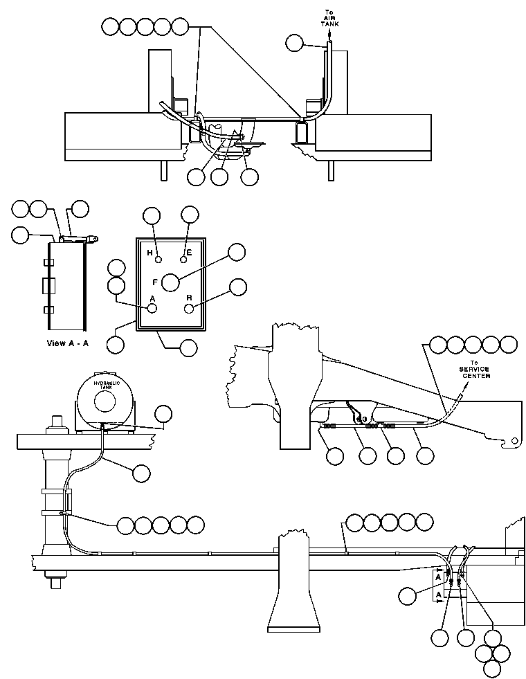 Komatsu parts book diagram for AFE43-AR 685E S/N 32278 BLAIR ATHOL: SERVICE CENTER (BD0618)