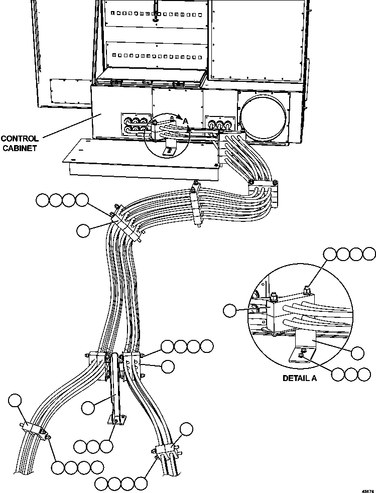 Komatsu parts book diagram for AFE57-FS 830E-1AC S/N A30723 - A30726    ISLA RIESCO: WHEEL MOTOR WIRING  1/4