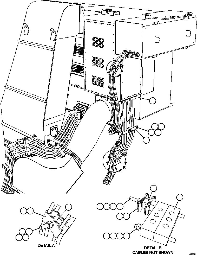 Komatsu parts book diagram for AFE57-FS 830E-1AC S/N A30723 - A30726    ISLA RIESCO: ALTERNATOR WIRING   1/3