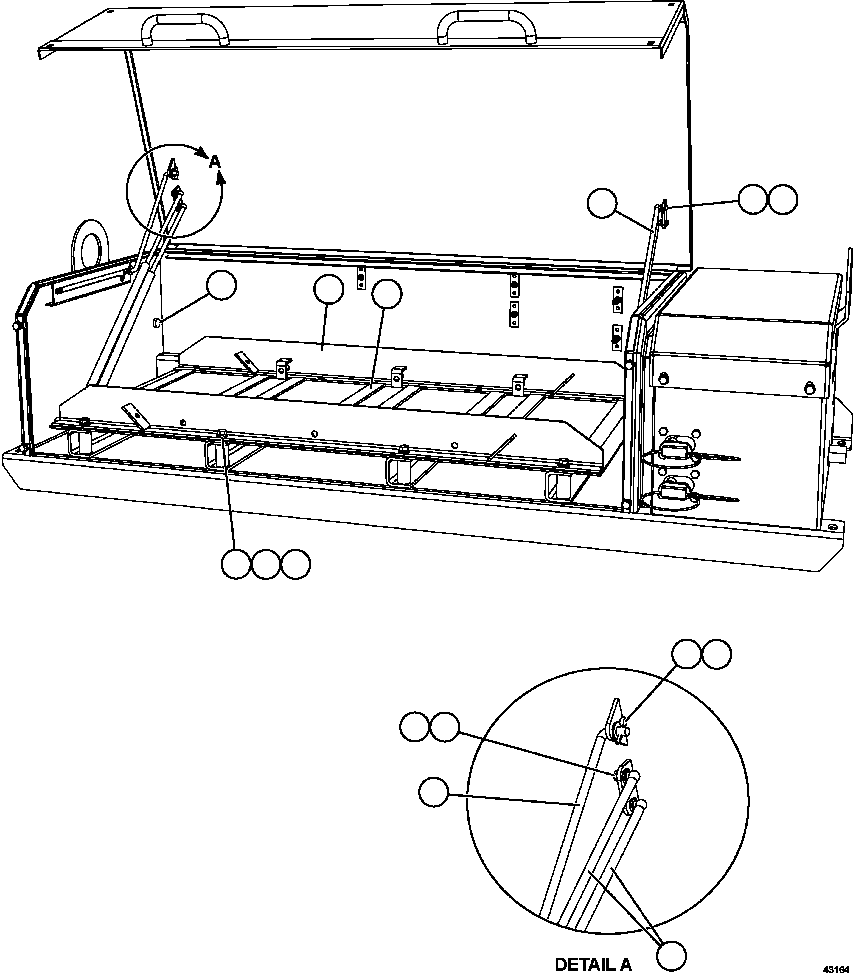 Komatsu parts book diagram for AFE57-FS 830E-1AC S/N A30723 - A30726    ISLA RIESCO: BATTERY BOX    2/6