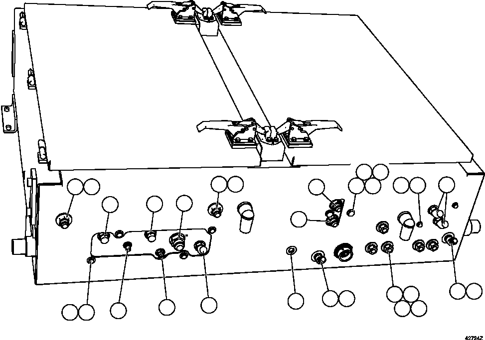 Komatsu parts book diagram for AFE57-FS 830E-1AC S/N A30723 - A30726    ISLA RIESCO: HYDRAULIC CABINET  2/4