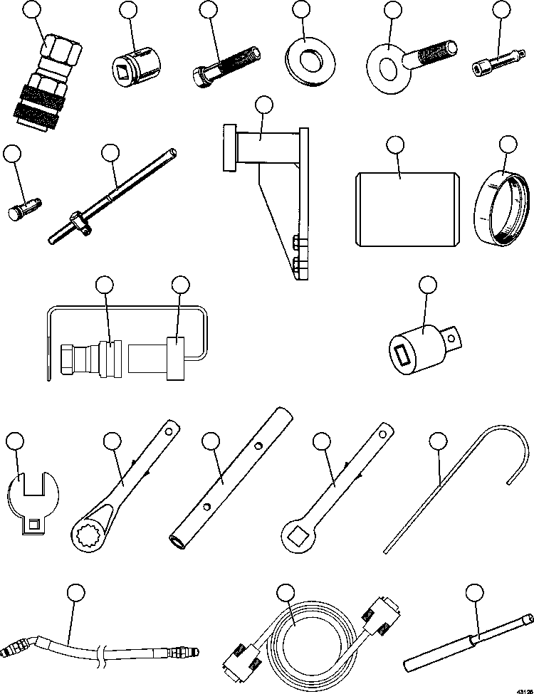Komatsu parts book diagram for AFE57-FS 830E-1AC S/N A30723 - A30726    ISLA RIESCO: TOOL GROUP    1/2