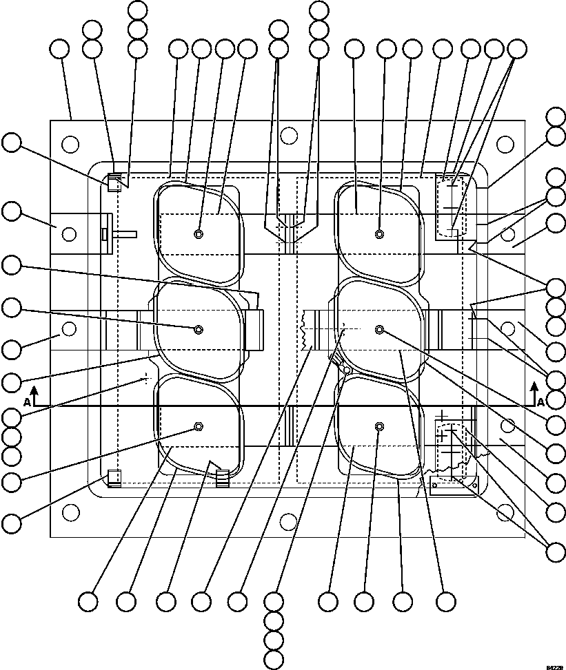 Komatsu parts book diagram for AFE57-FS 830E-1AC S/N A30723 - A30726    ISLA RIESCO: PANEL - A.F.S.E.  1/2         XA5795