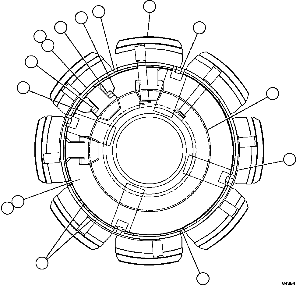 Komatsu parts book diagram for AFE57-FS 830E-1AC S/N A30723 - A30726    ISLA RIESCO: ALTERNATOR - ROTOR ASSEMBLY        XA4402