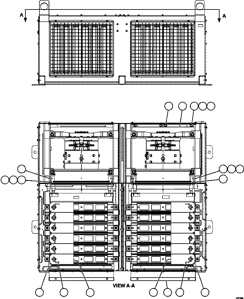 Komatsu parts book diagram for AFE57-FS 830E-1AC S/N A30723 - A30726    ISLA RIESCO: RETARDING GRID  6/6   PC3170