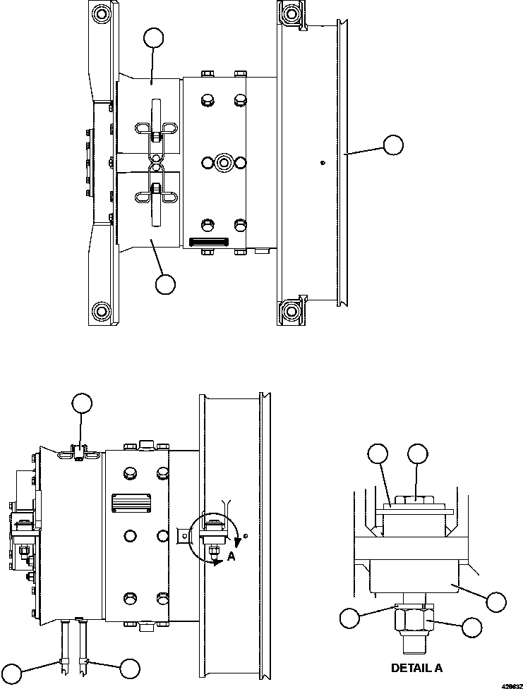 Komatsu parts book diagram for AFE57-FS 830E-1AC S/N A30723 - A30726    ISLA RIESCO: RETARDING GRID BLOWER MOTOR  1/5    XA4558