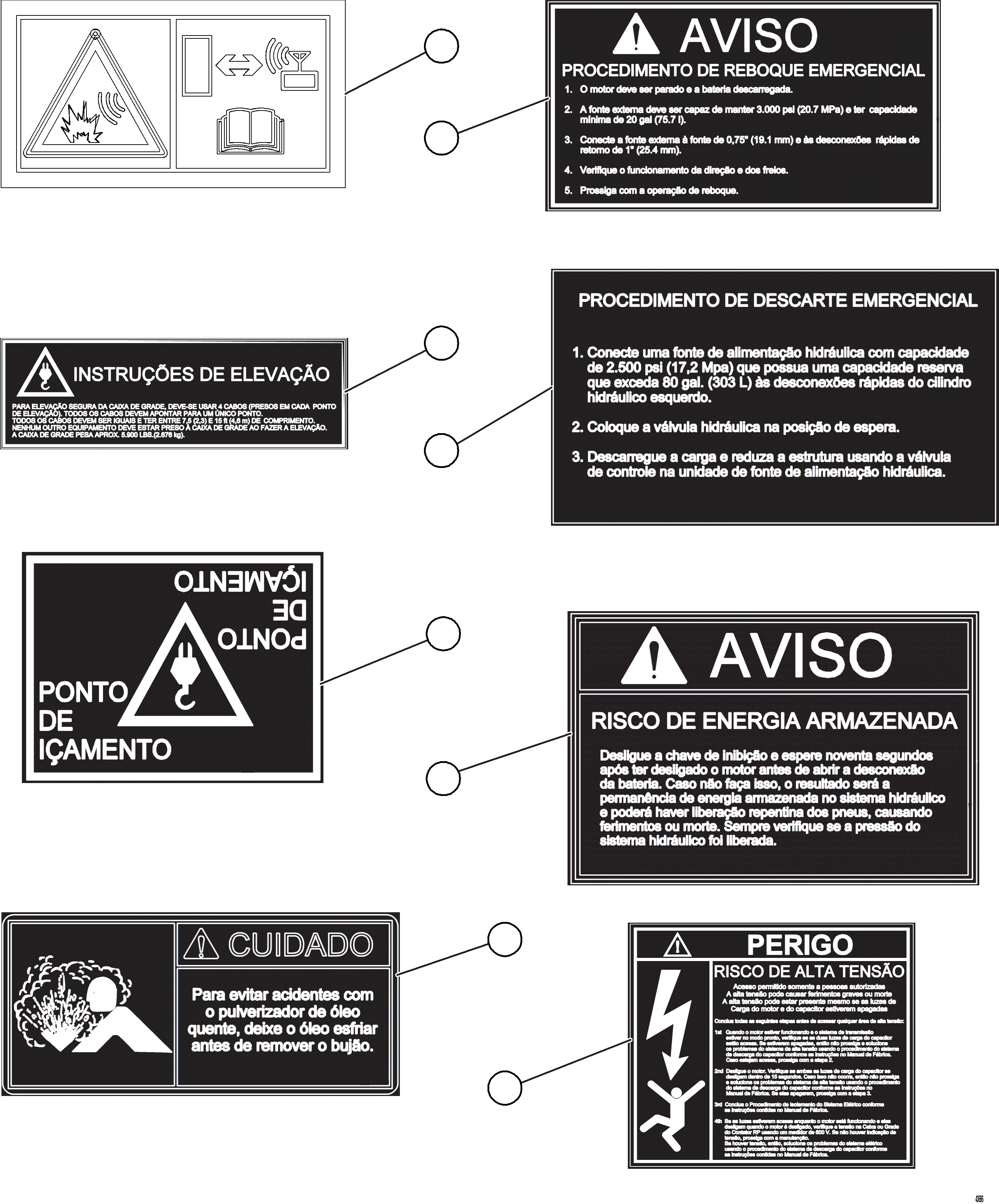Komatsu parts book diagram for AFE57-KE 830E-1AC S/N A41140 - A41141  KBI: DECALS & WARNINGS (PORTUGUESE)    5/6
