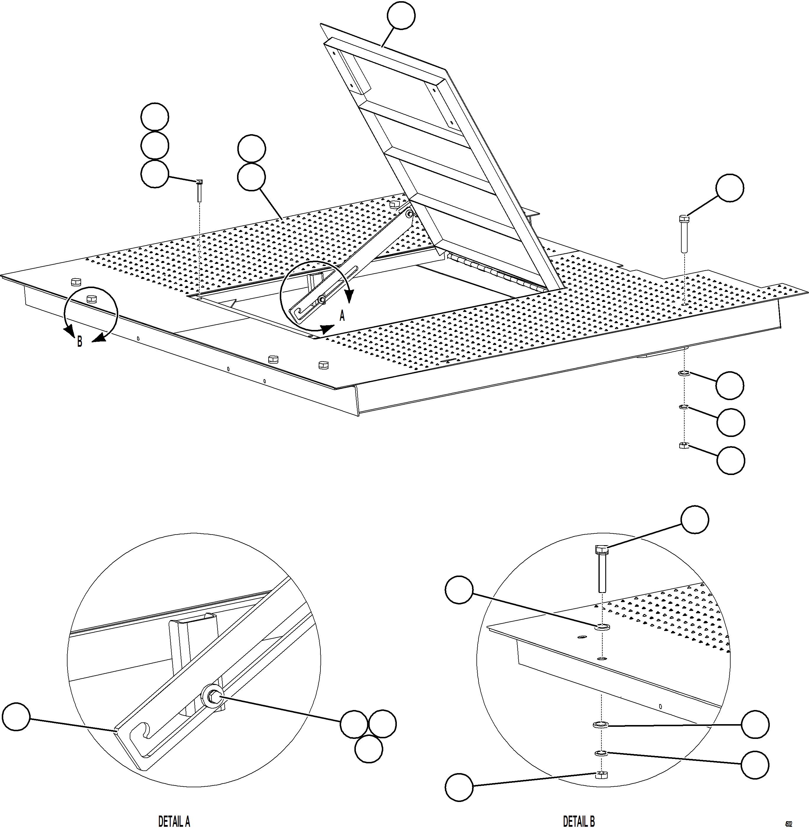 Komatsu parts book diagram for AFE57-KE 830E-1AC S/N A41140 - A41141  KBI: CENTER DECK INSTALLATION