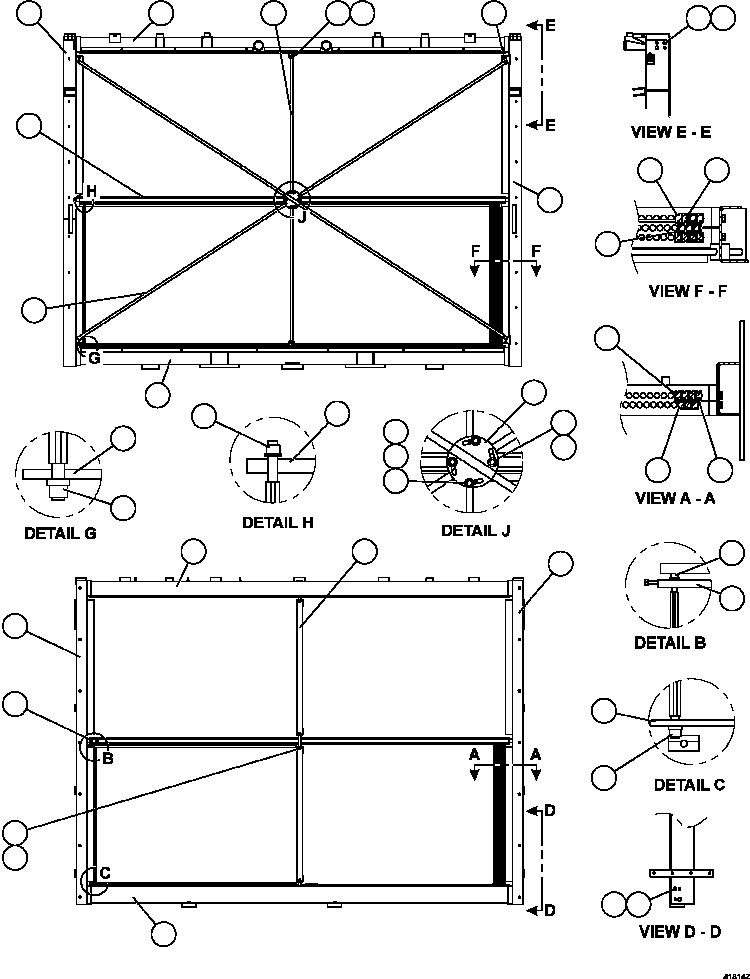 Komatsu parts book diagram for AFE57-KE 830E-1AC S/N A41140 - A41141  KBI: LOW & HIGH TEMPERATURE CORES