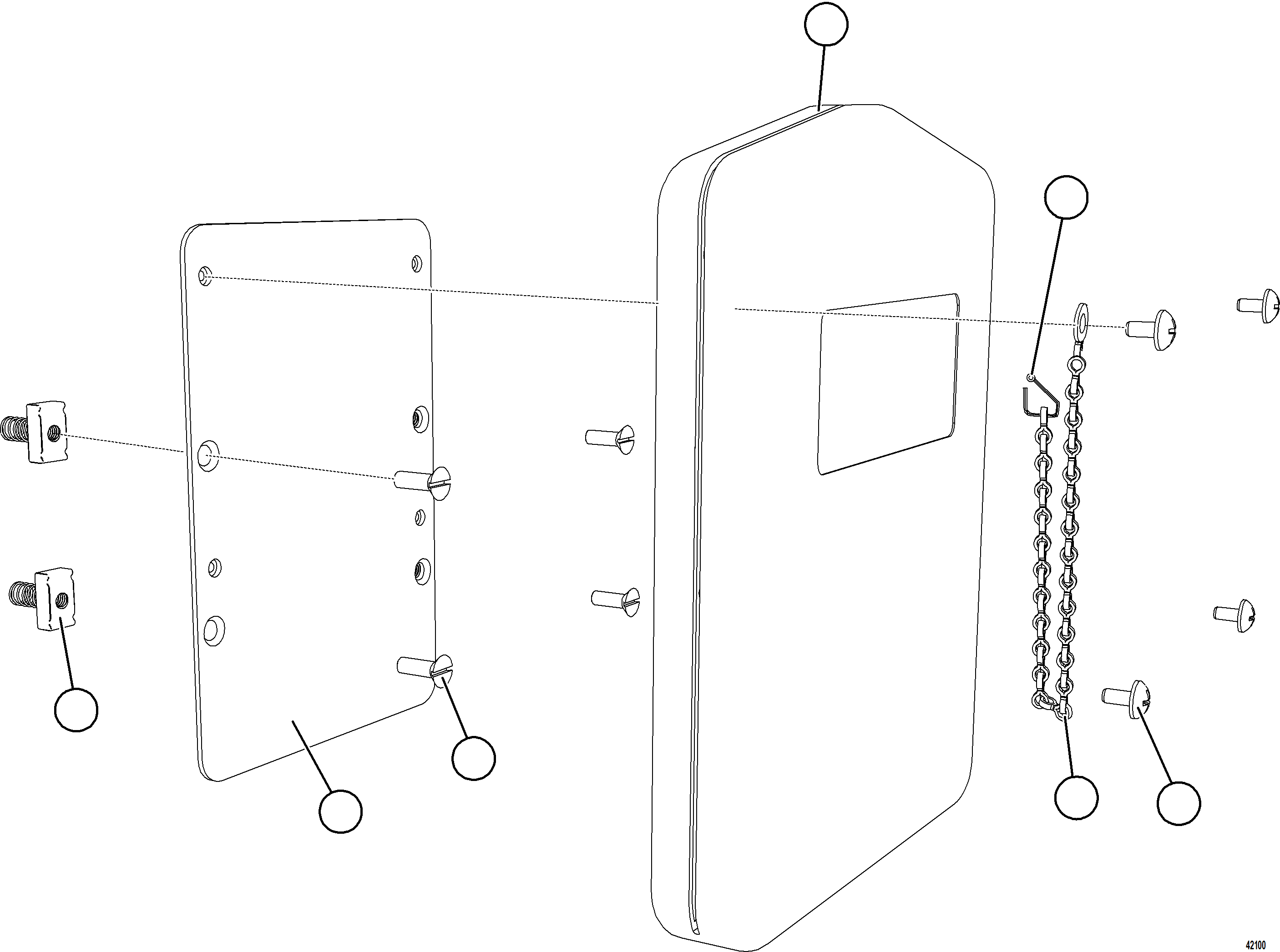 Komatsu parts book diagram for AFE57-KE 830E-1AC S/N A41140 - A41141  KBI: MANUAL HOLDER