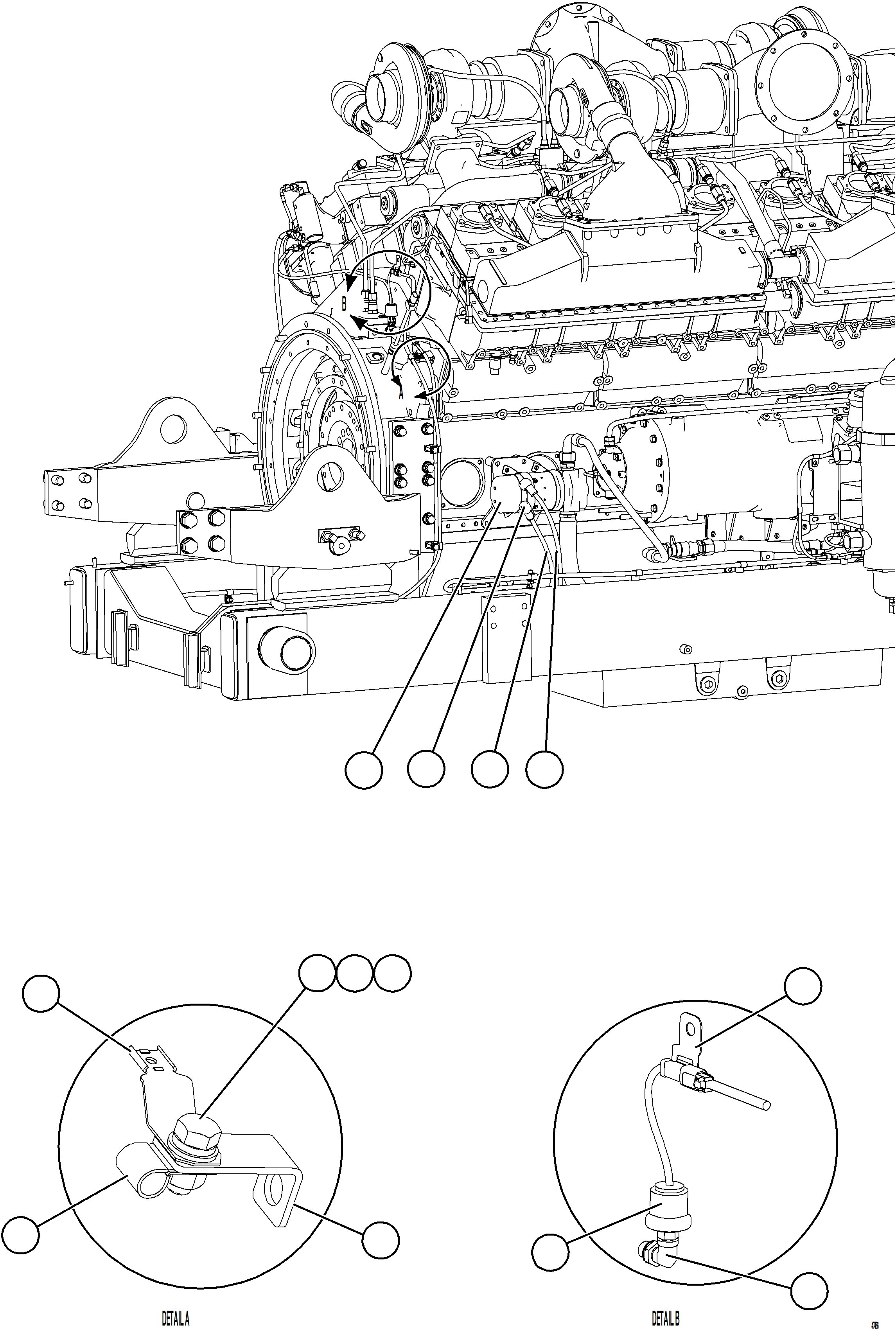 Komatsu parts book diagram for AFE57-KE 830E-1AC S/N A41140 - A41141  KBI: STARTING SYSTEM WIRING    4/4