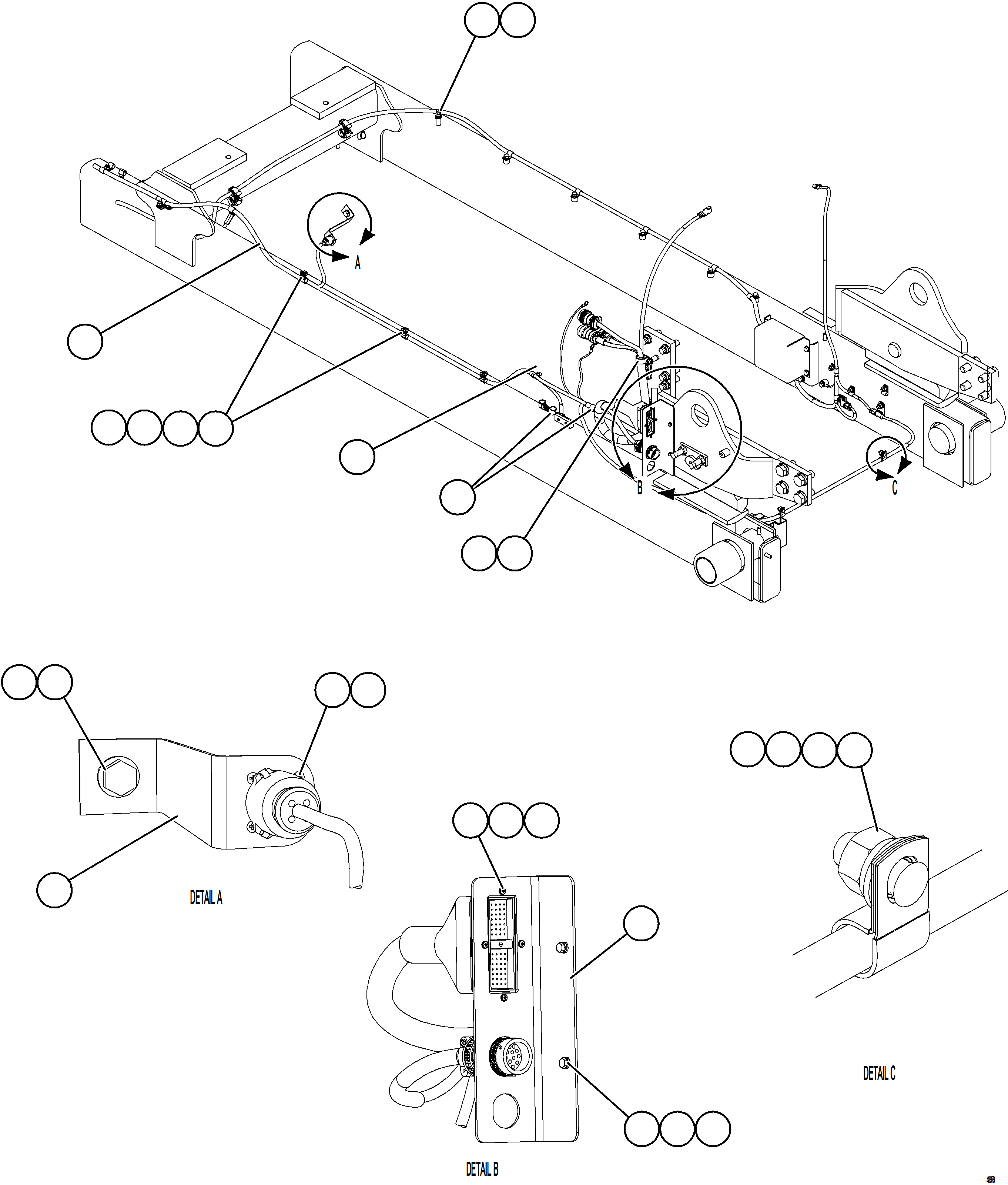 Komatsu parts book diagram for AFE57-KE 830E-1AC S/N A41140 - A41141  KBI: ENGINE DIAGNOSTIC PORTS