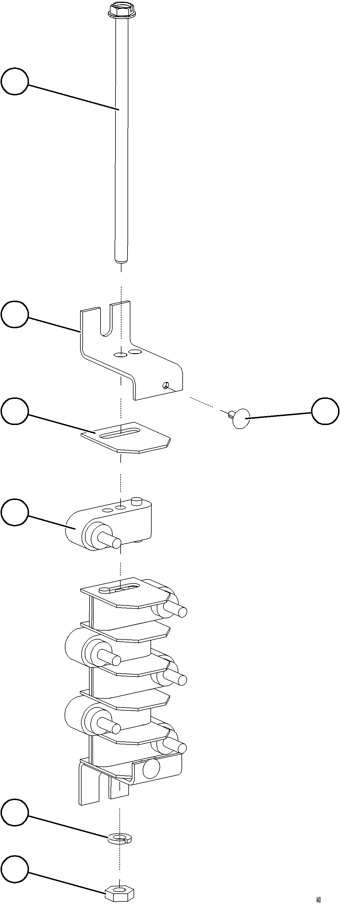 Komatsu parts book diagram for AFE57-KE 830E-1AC S/N A41140 - A41141  KBI: TERMINAL BOARD    VS6690