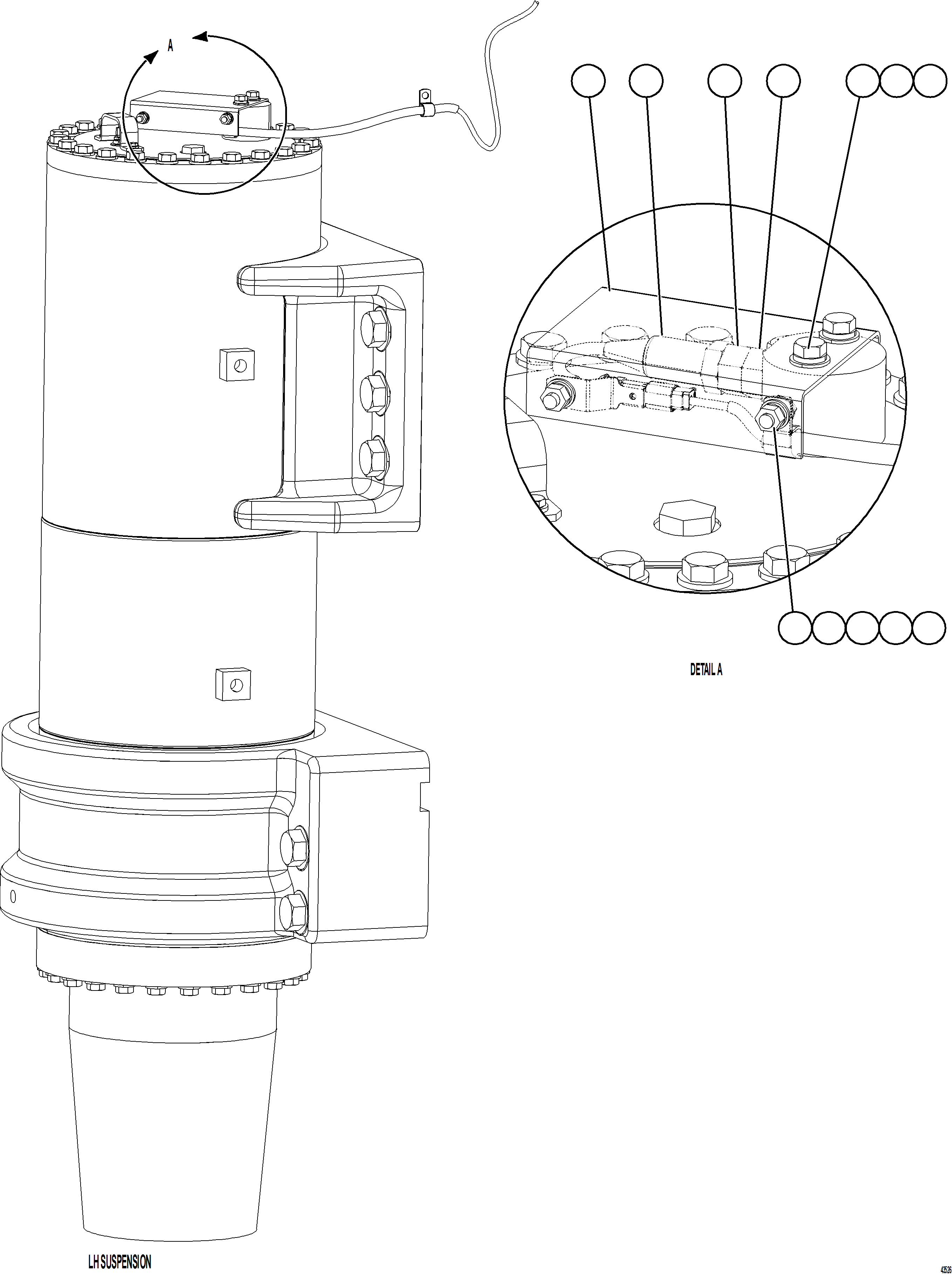 Komatsu parts book diagram for AFE57-KE 830E-1AC S/N A41140 - A41141  KBI: PLM SENSOR - FRONT SUSPENSIONS