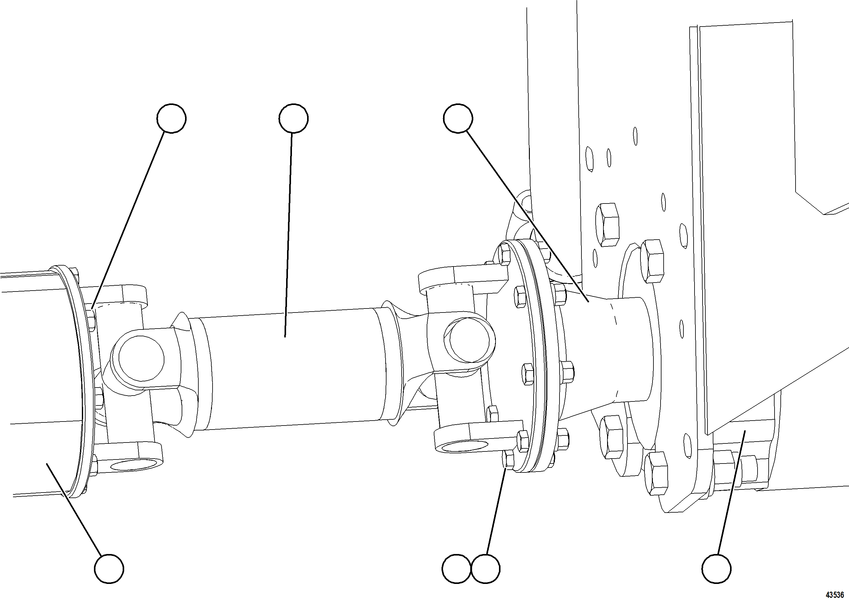 Komatsu parts book diagram for AFE57-KE 830E-1AC S/N A41140 - A41141  KBI: DRIVESHAFT INSTALLATION