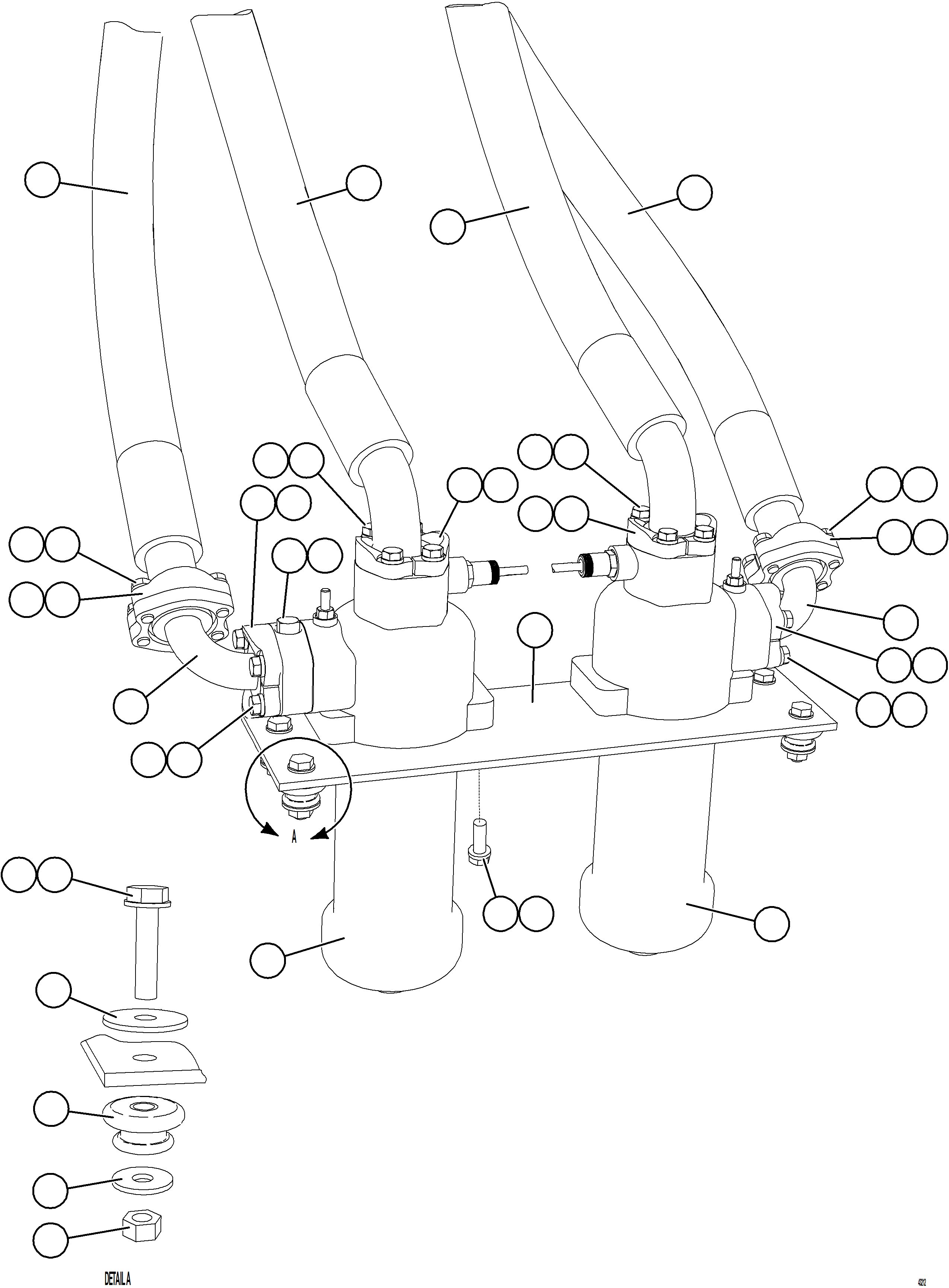 Komatsu parts book diagram for AFE57-KE 830E-1AC S/N A41140 - A41141  KBI: HOIST FILTER INSTALLATION