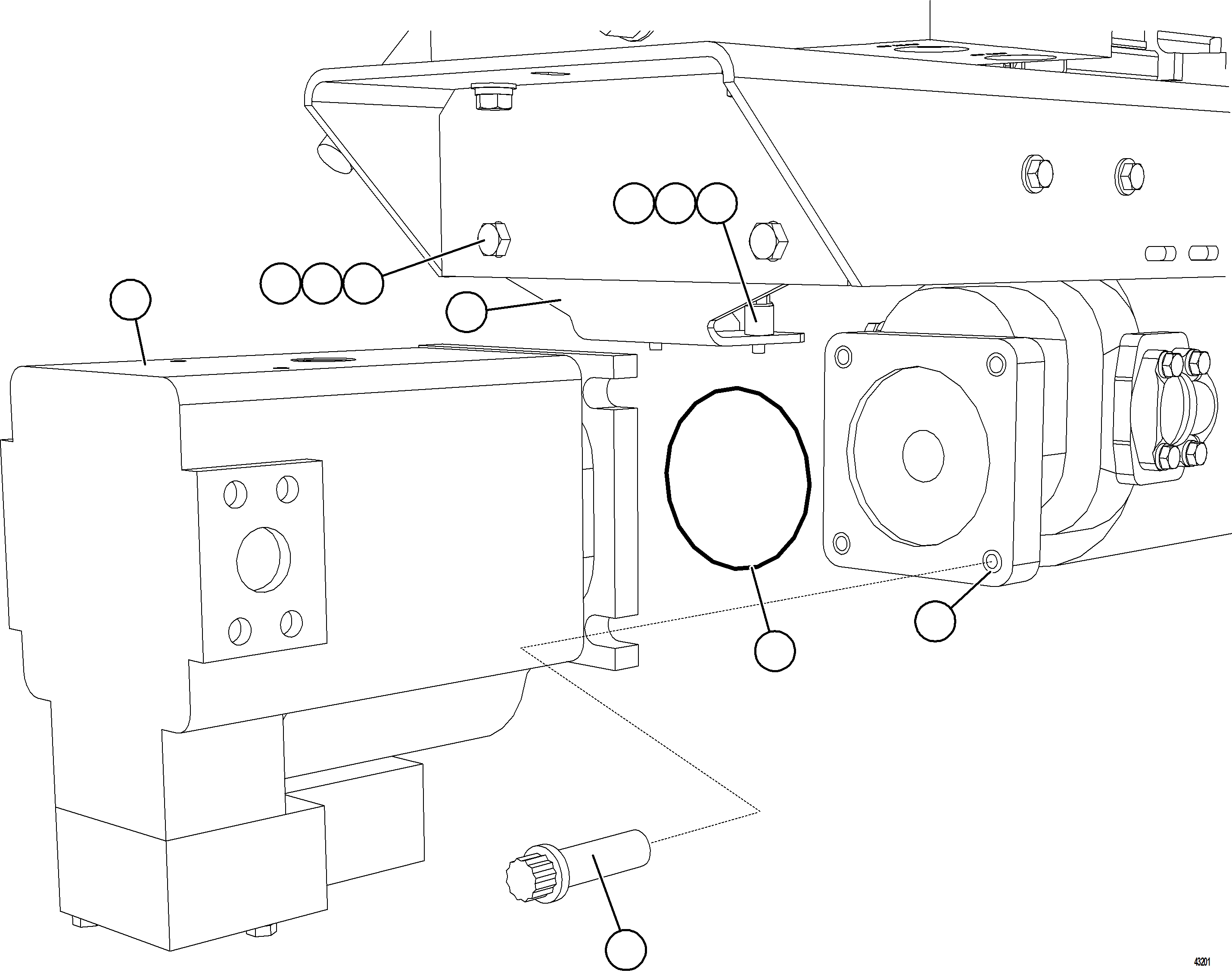 Komatsu parts book diagram for AFE57-KE 830E-1AC S/N A41140 - A41141  KBI: STEERING PUMP INSTALLATION