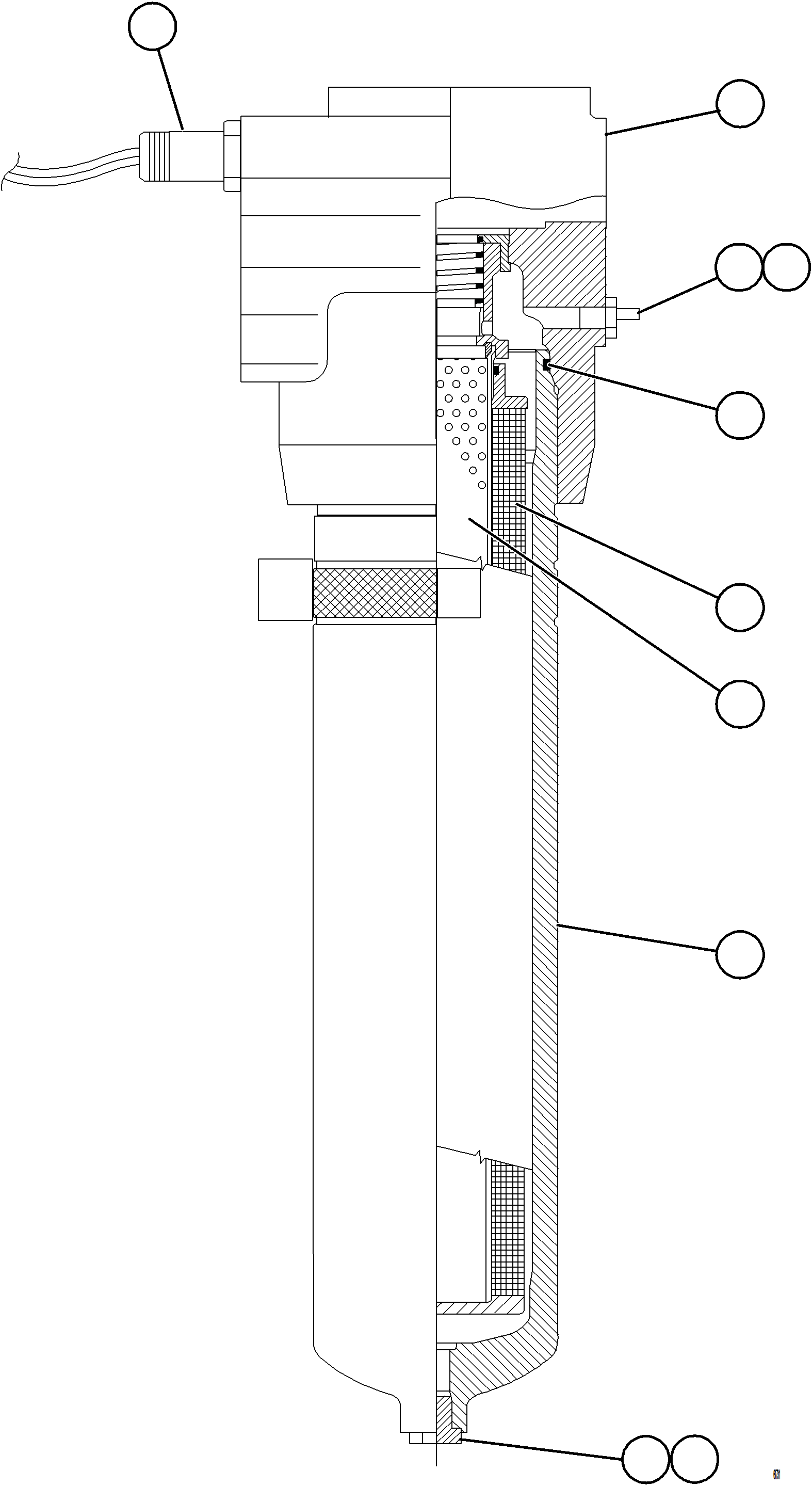 Komatsu parts book diagram for AFE57-KE 830E-1AC S/N A41140 - A41141  KBI: HYDRAULIC FILTER - STEERING    58E-60-01700
