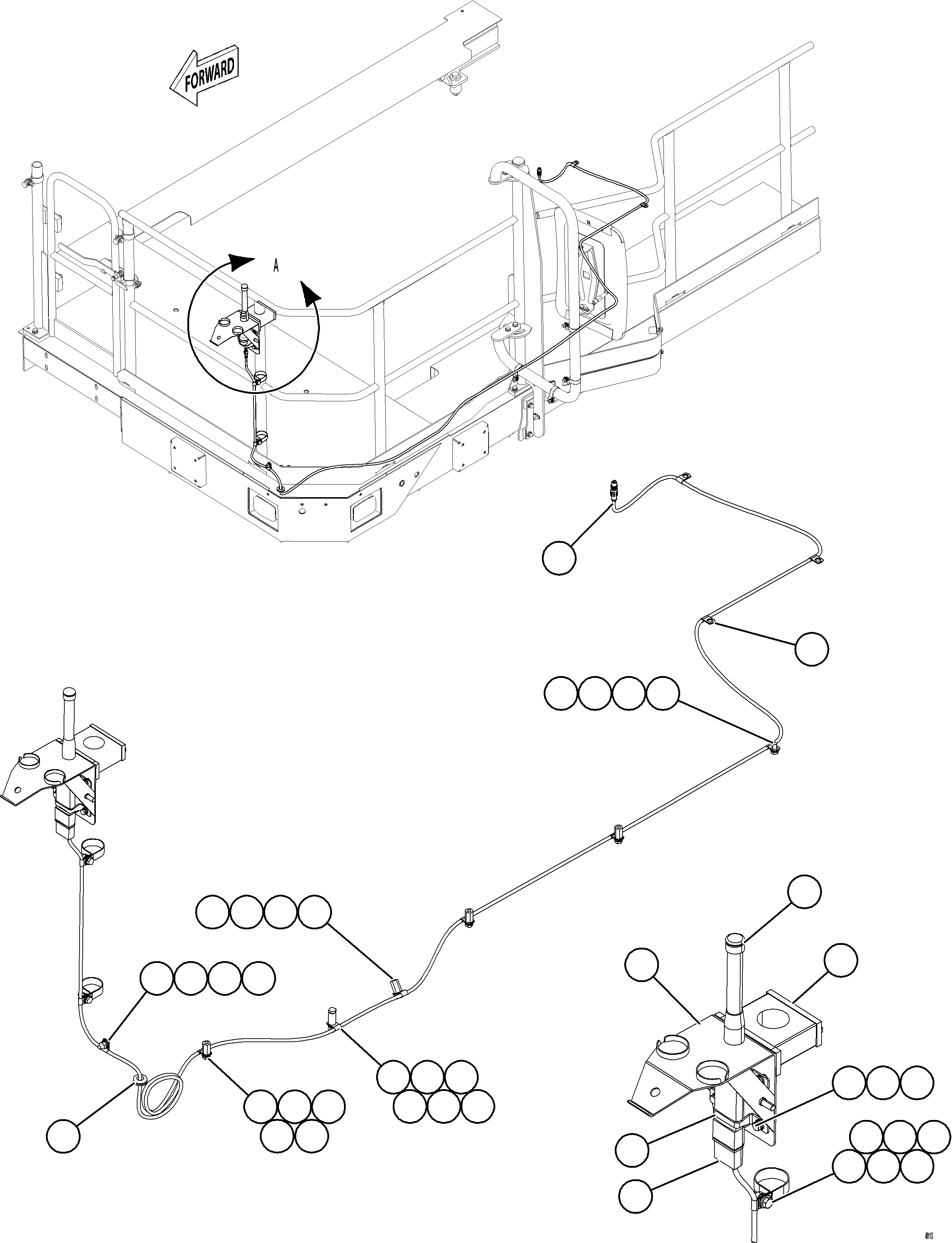 Komatsu parts book diagram for AFE57-KE 830E-1AC S/N A41140 - A41141  KBI: KOMATSU WIRELESS BRIDGE (KWB)