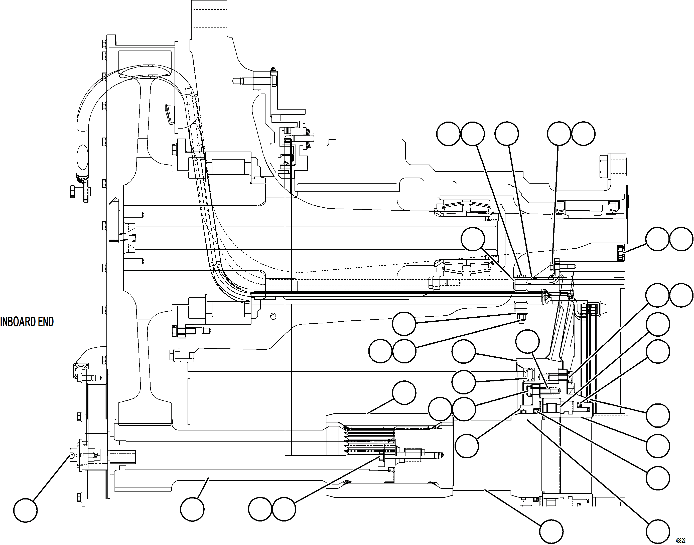 Komatsu parts book diagram for AFE57-KE 830E-1AC S/N A41140 - A41141  KBI: WHEEL MOTOR    6/9    58E-30-10091