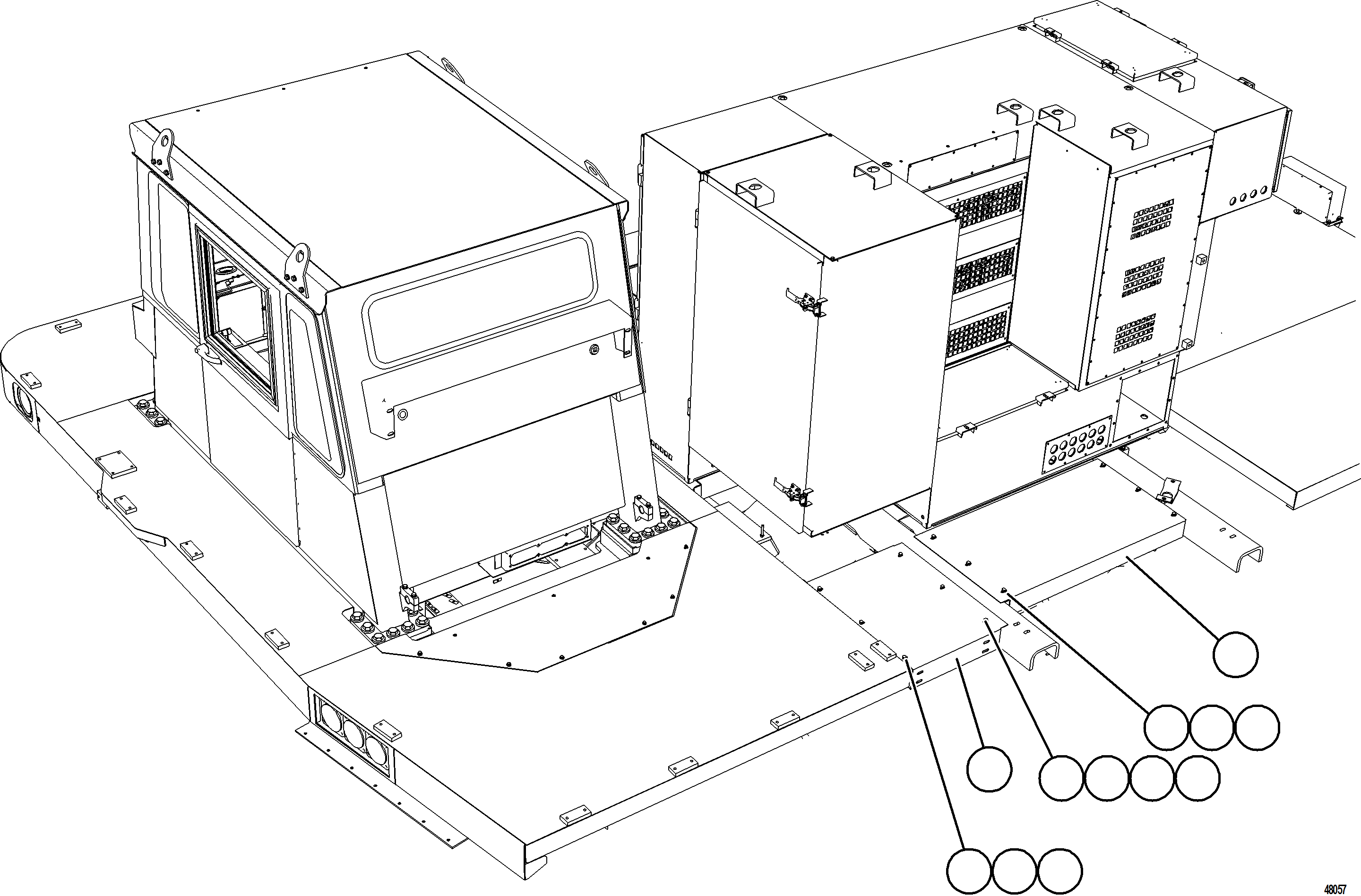 Komatsu parts book diagram for AFE57-KF 830E-1AC S/N A41142  MODERN MACHINERY: REAR DECK INSTALLATION