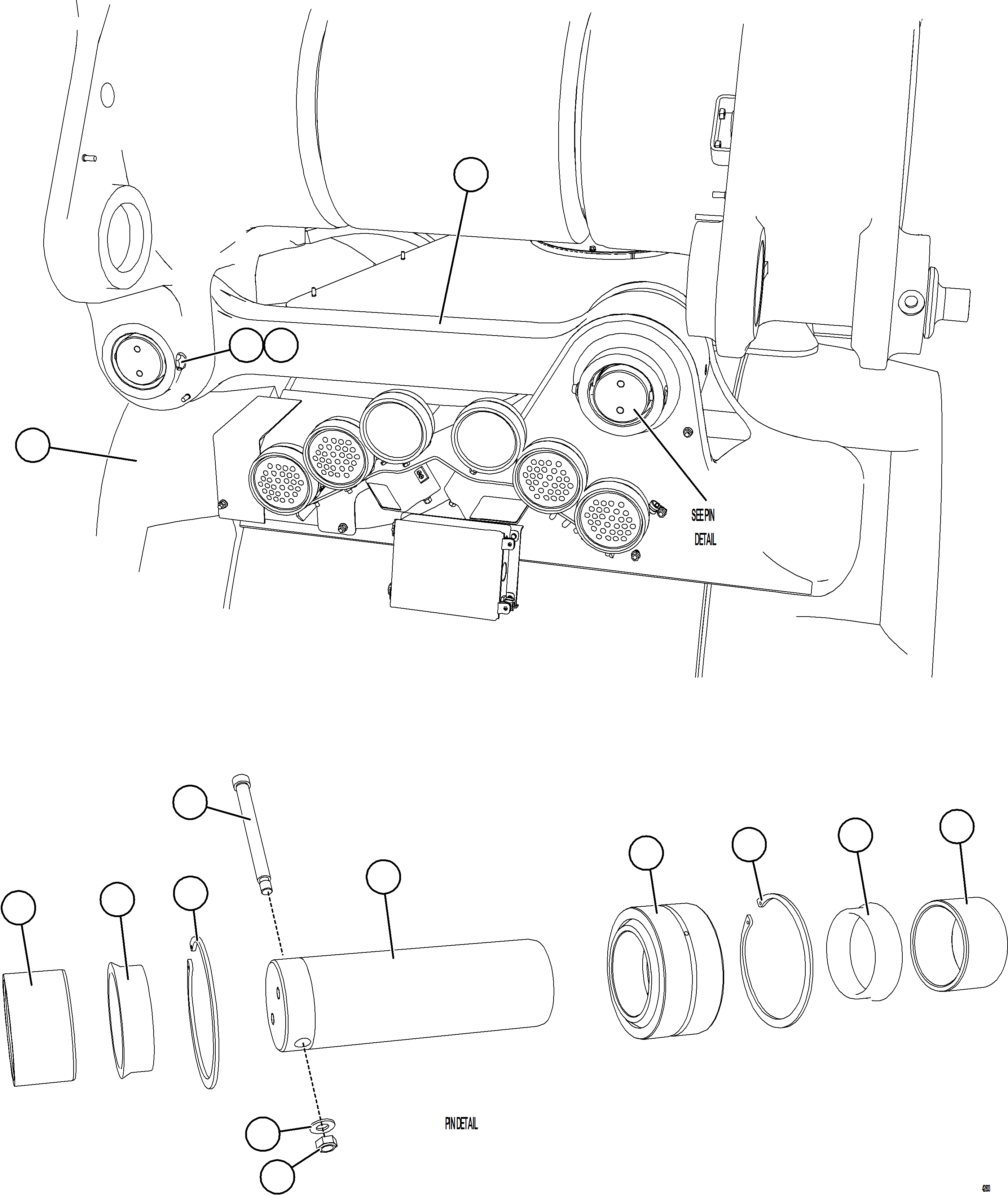 Komatsu parts book diagram for AFE57-KF 830E-1AC S/N A41142  MODERN MACHINERY: SWAY BAR INSTALLATION