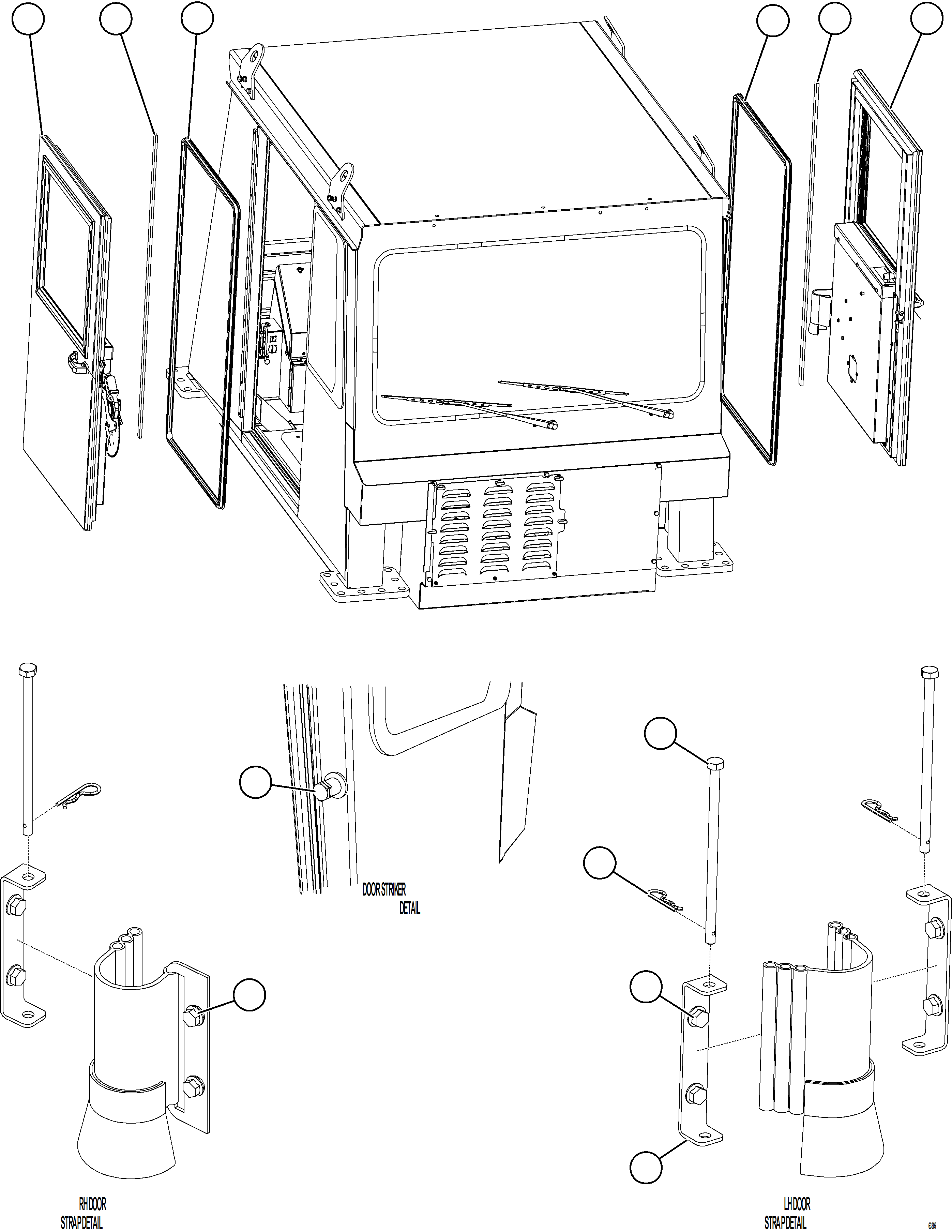 Komatsu parts book diagram for AFE57-KF 830E-1AC S/N A41142  MODERN MACHINERY: DOOR INSTALLATION