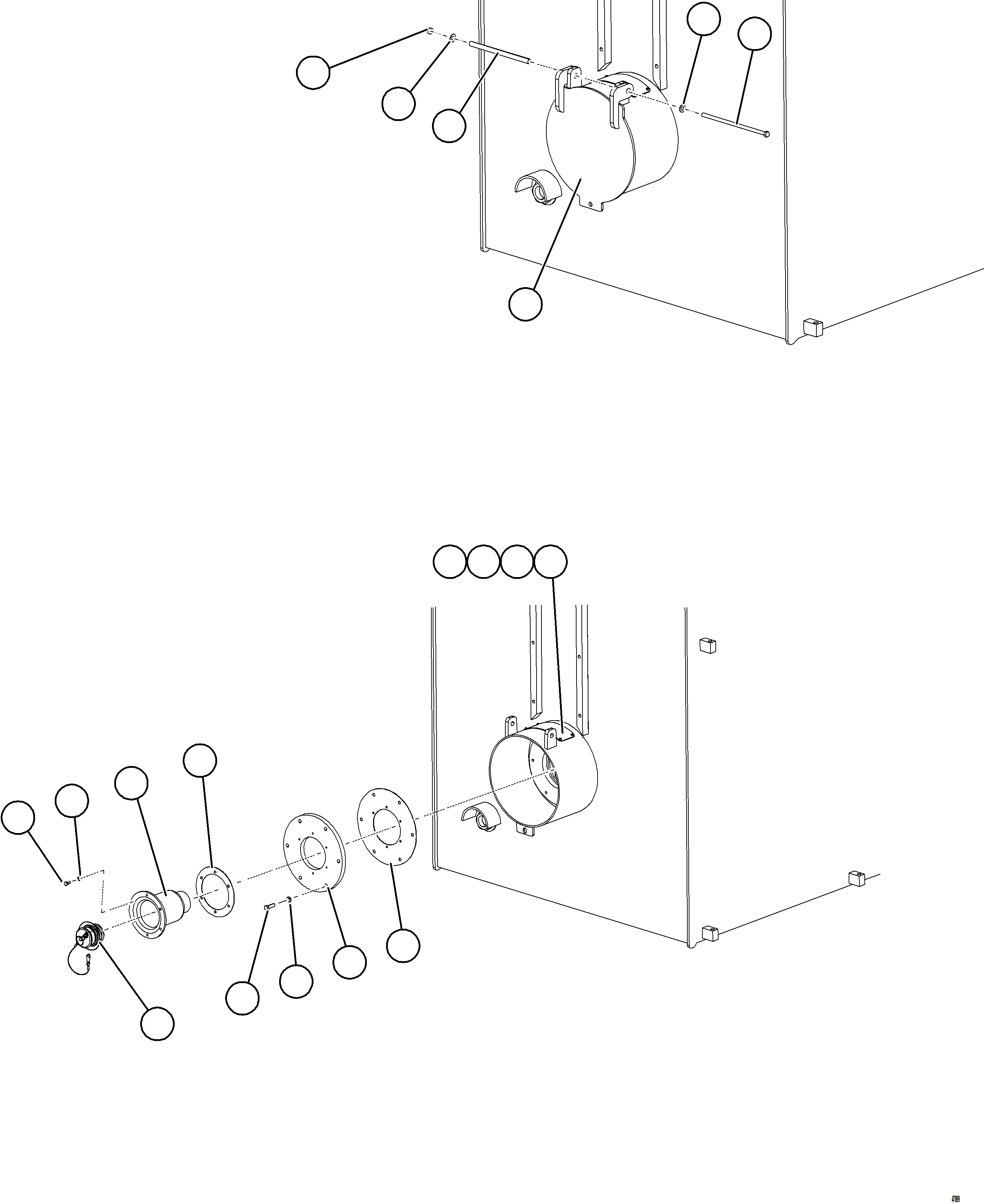 Komatsu parts book diagram for AFE57-KF 830E-1AC S/N A41142  MODERN MACHINERY: FUEL TANK QUICK FILL - RH