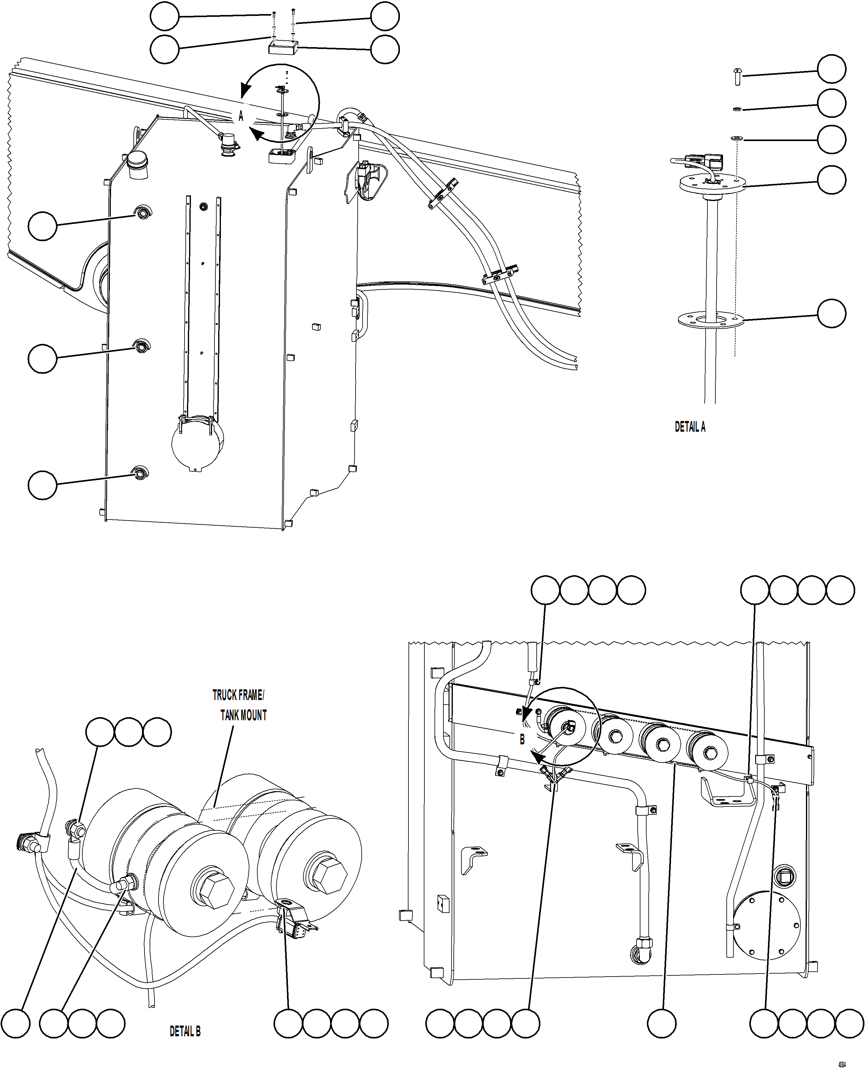 Komatsu parts book diagram for AFE57-KF 830E-1AC S/N A41142  MODERN MACHINERY: FUEL TANK GAUGE AND WIRING