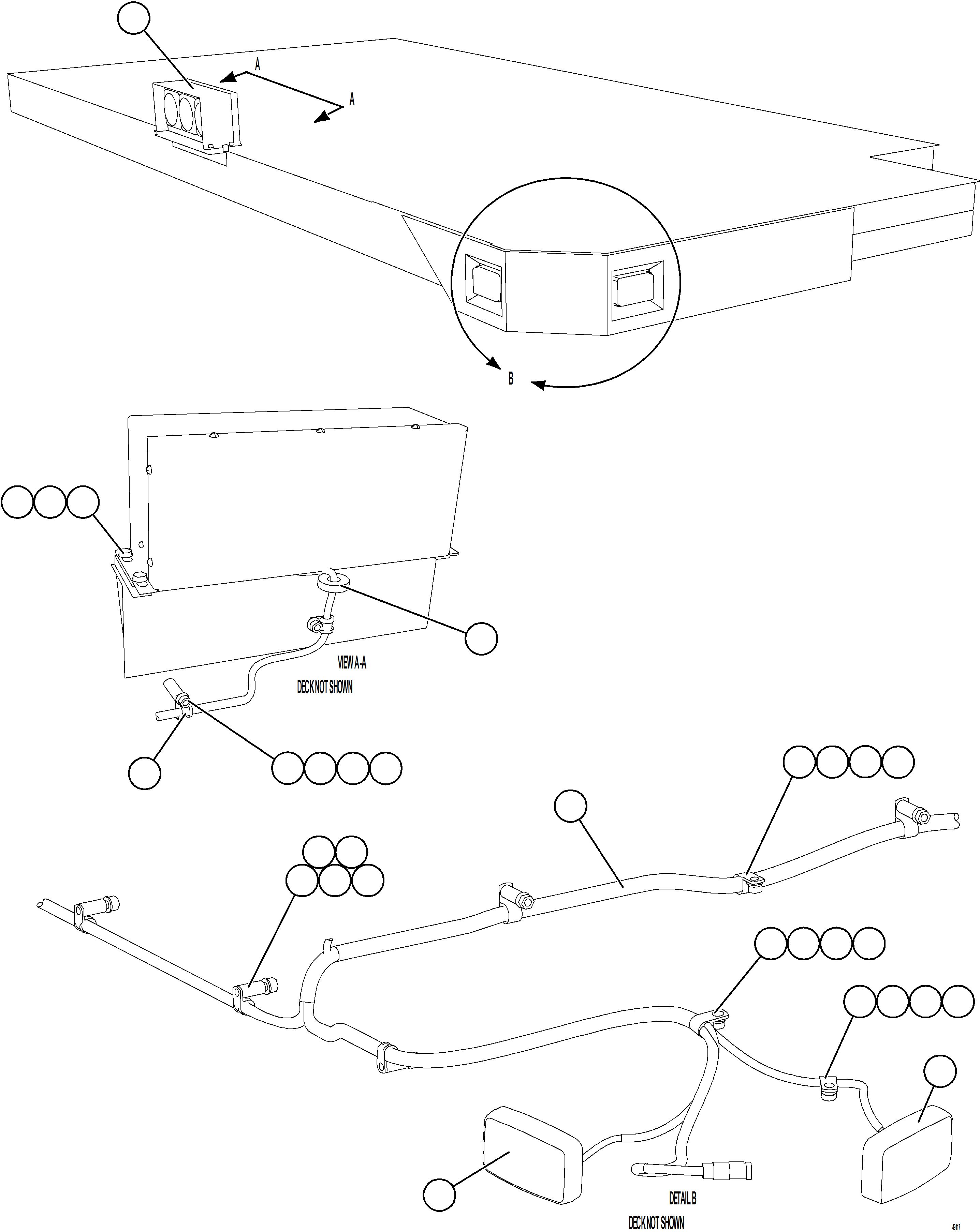 Komatsu parts book diagram for AFE57-KF 830E-1AC S/N A41142  MODERN MACHINERY: RH DECK LIGHTS