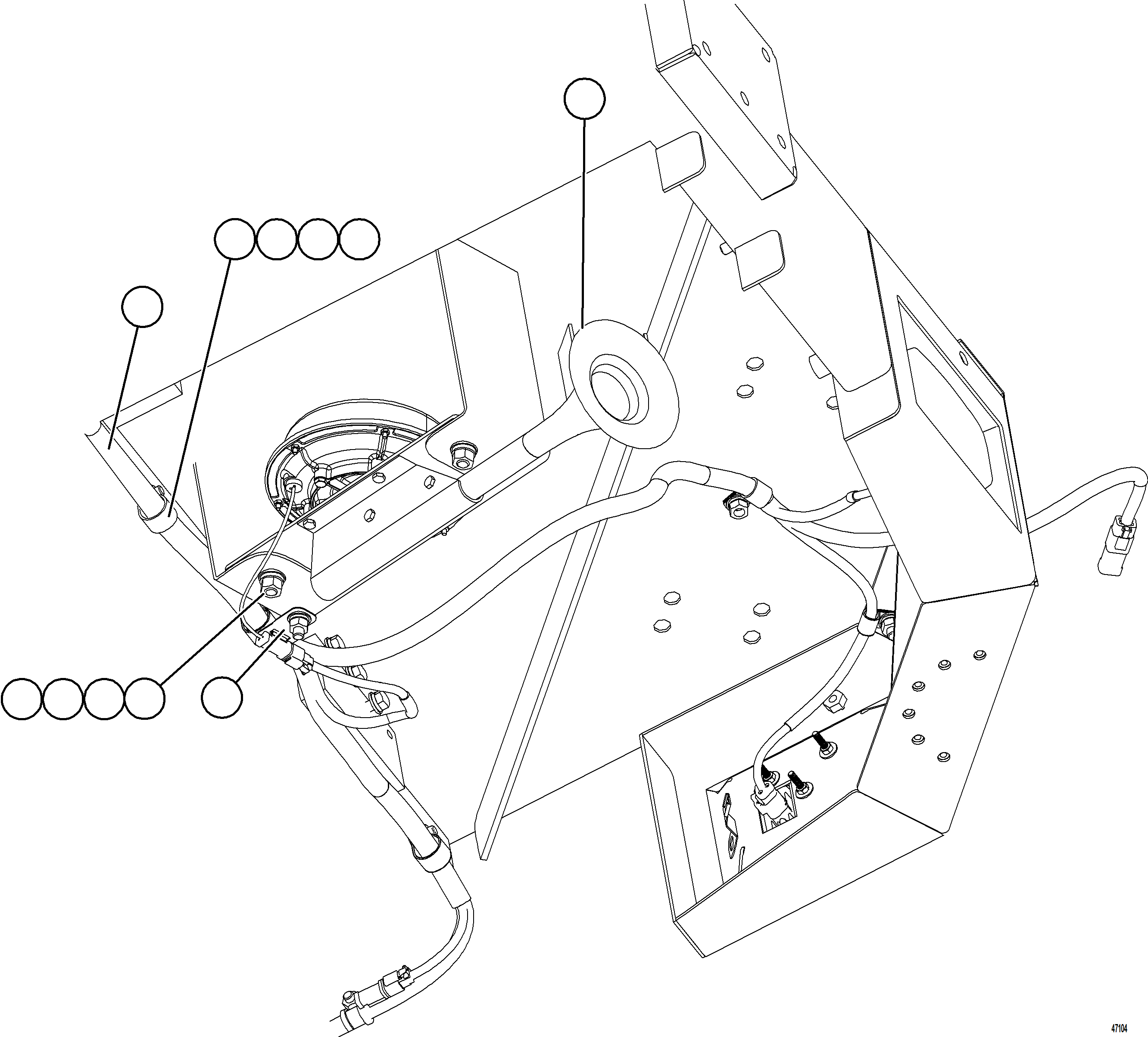 Komatsu parts book diagram for AFE57-KF 830E-1AC S/N A41142  MODERN MACHINERY: HORN INSTALLATION