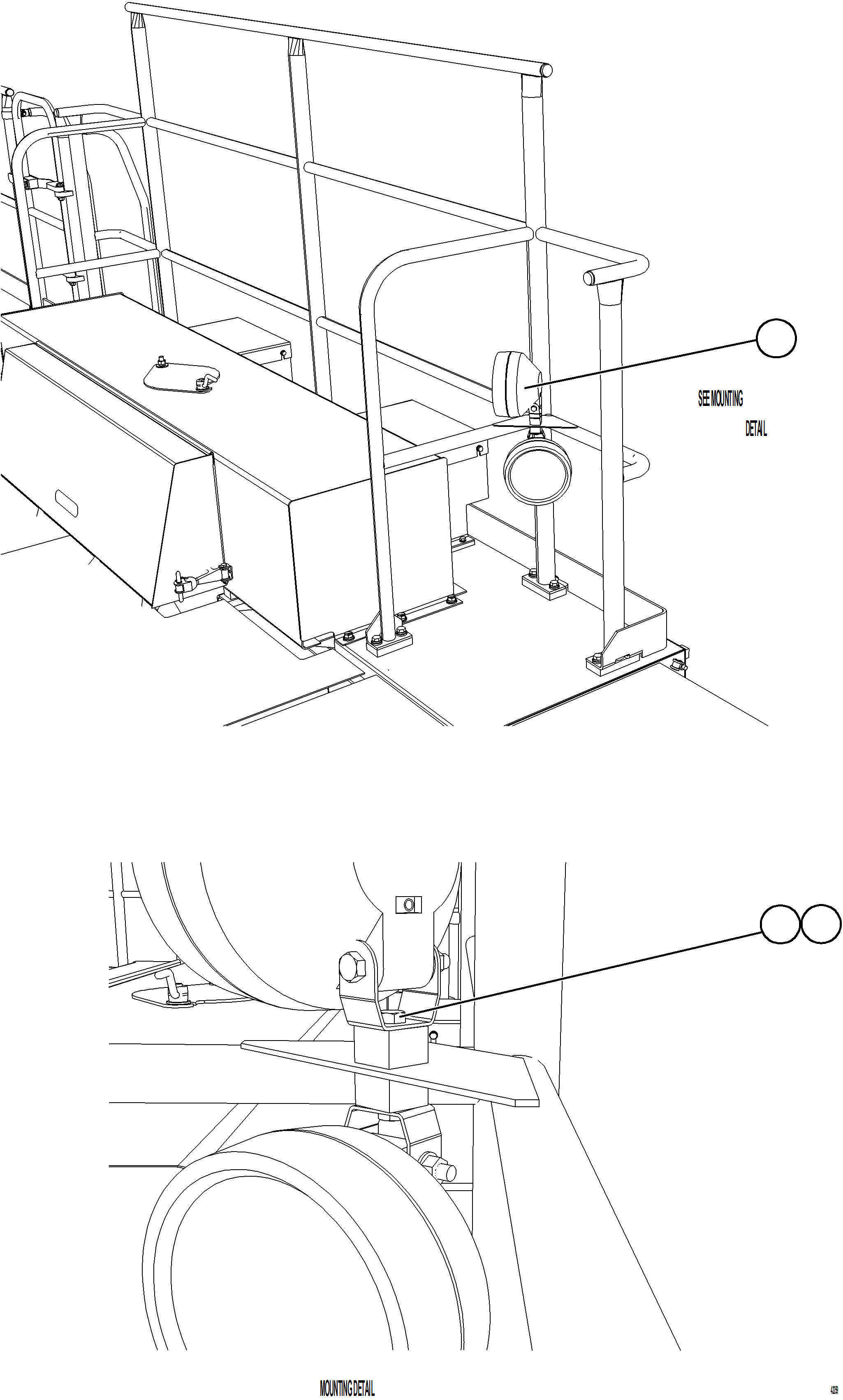 Komatsu parts book diagram for AFE57-KF 830E-1AC S/N A41142  MODERN MACHINERY: DECK MOUNTED FLOOD LIGHTS
