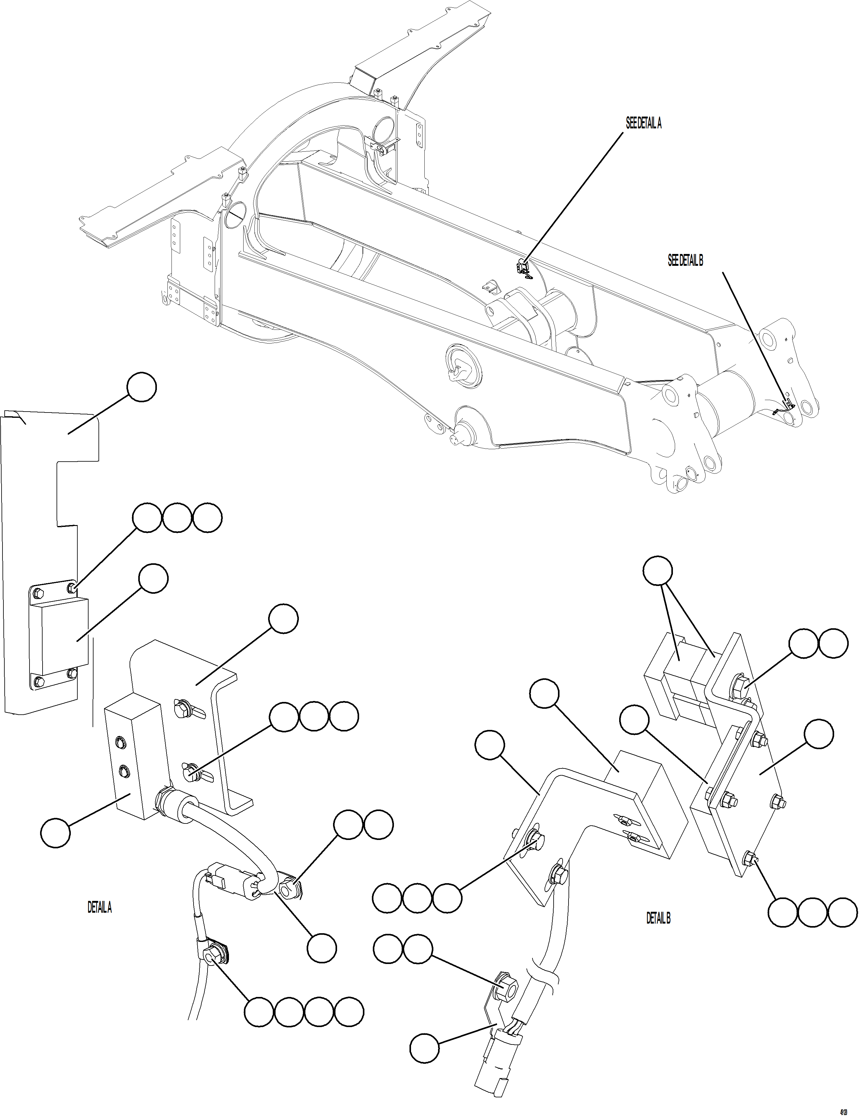 Komatsu parts book diagram for AFE57-KF 830E-1AC S/N A41142  MODERN MACHINERY: HOIST LIMIT/BODY-UP SWITCHES