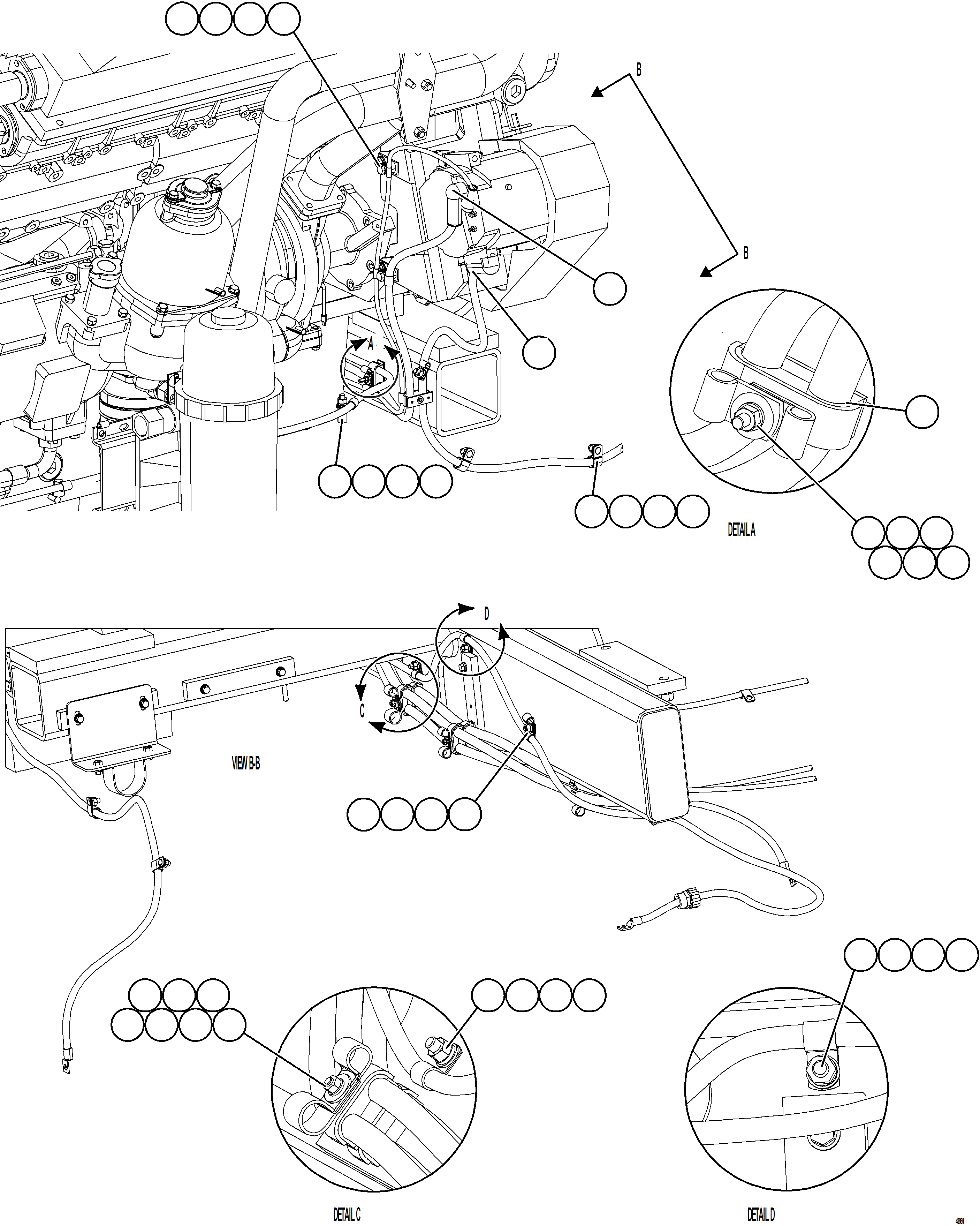 Komatsu parts book diagram for AFE57-KF 830E-1AC S/N A41142  MODERN MACHINERY: ALTERNATOR WIRING